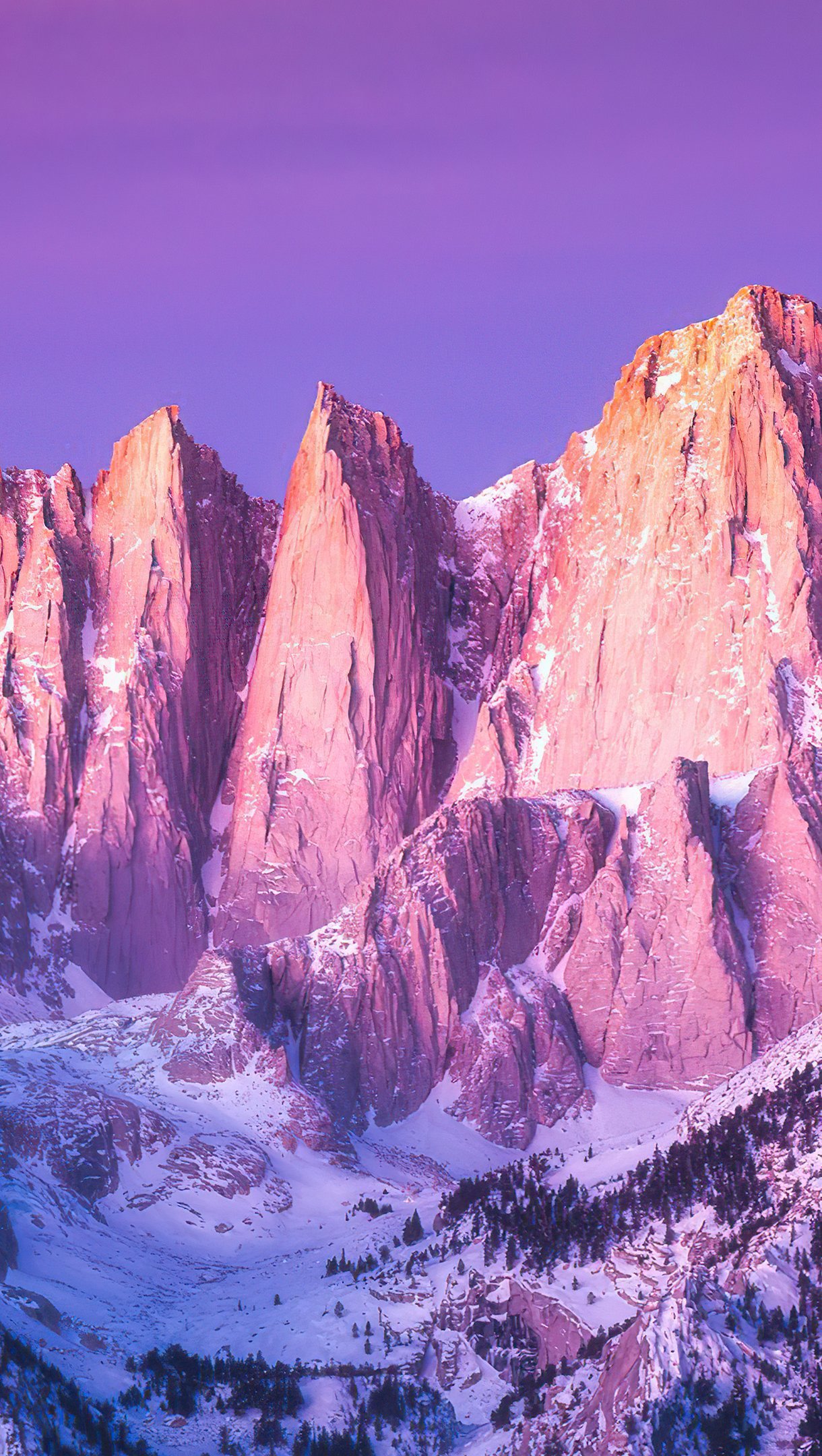 Wallpaper Peaks of mountains Vertical