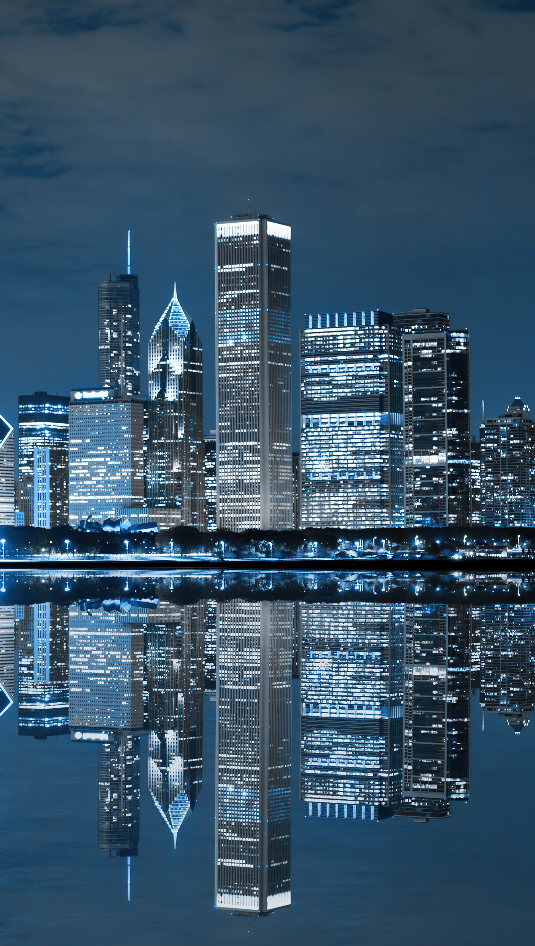 Wallpaper Chicago lights Vertical