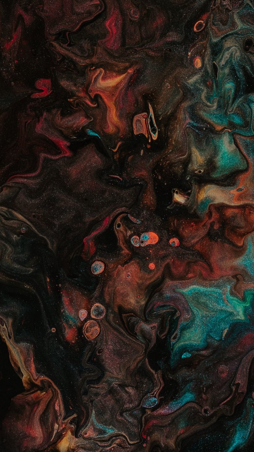 Fondos de pantalla Manchas de pinturas de colores abstracto Vertical