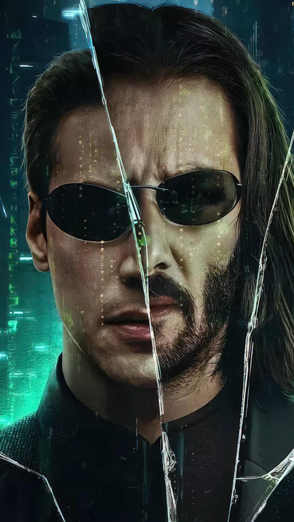 Wallpaper Matrix Resurrections Keanu Reeves Vertical