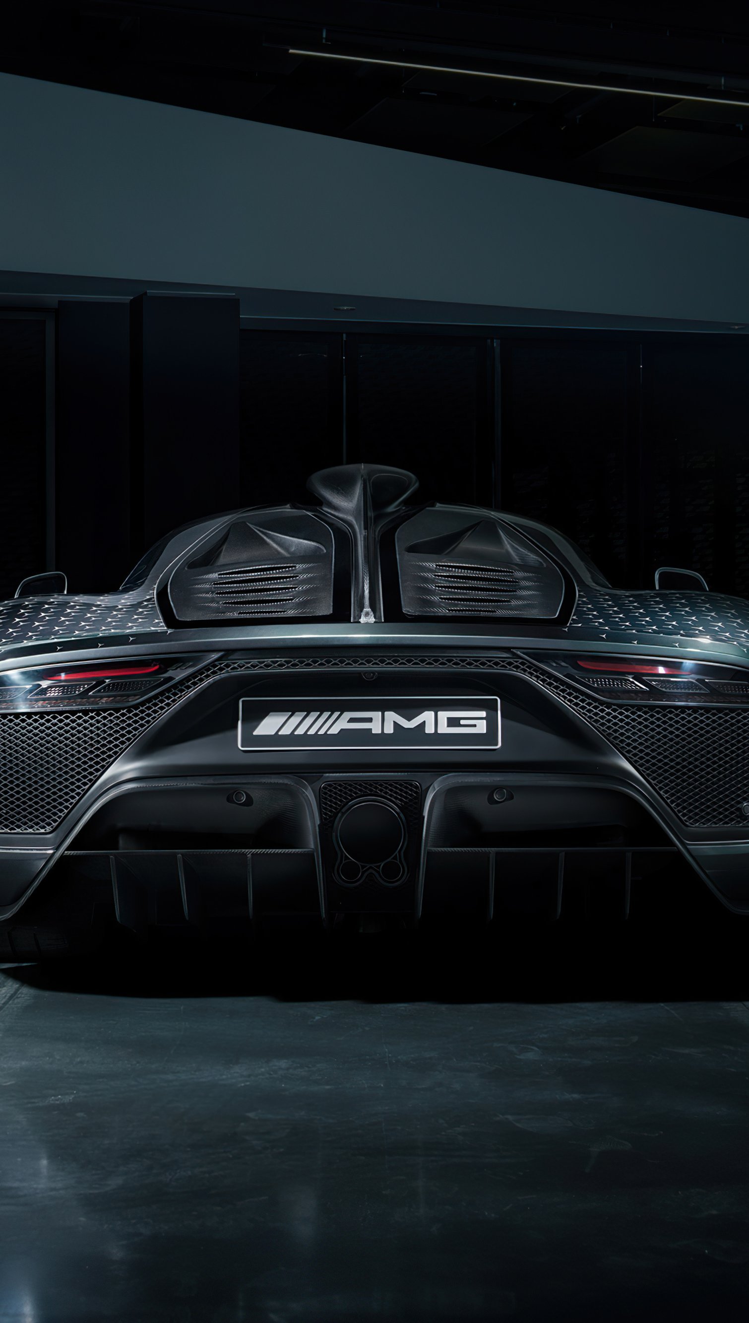 Wallpaper Mercedes AMG project one rear Vertical