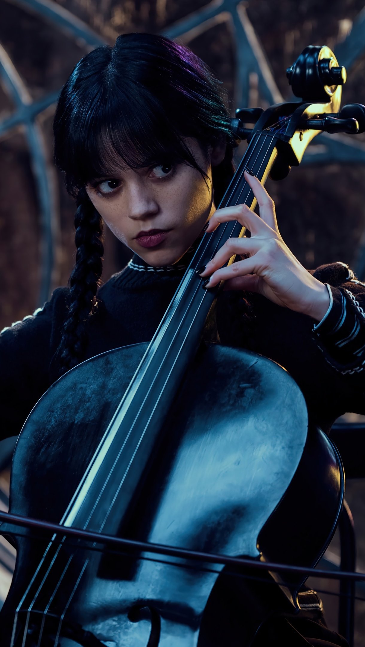 Fondos de pantalla Merlina tocando el violin Vertical