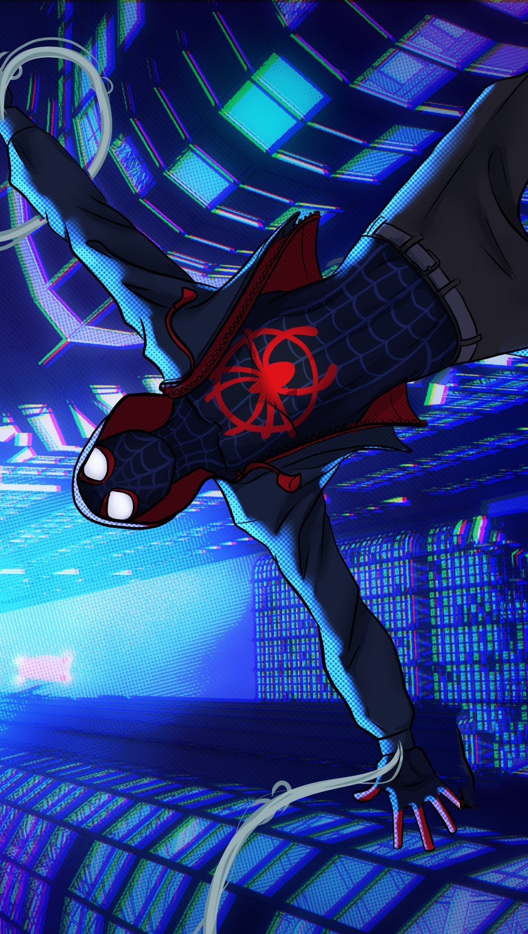 Wallpaper Miles Morales in Spider-Man Into the Spider-Verse Vertical