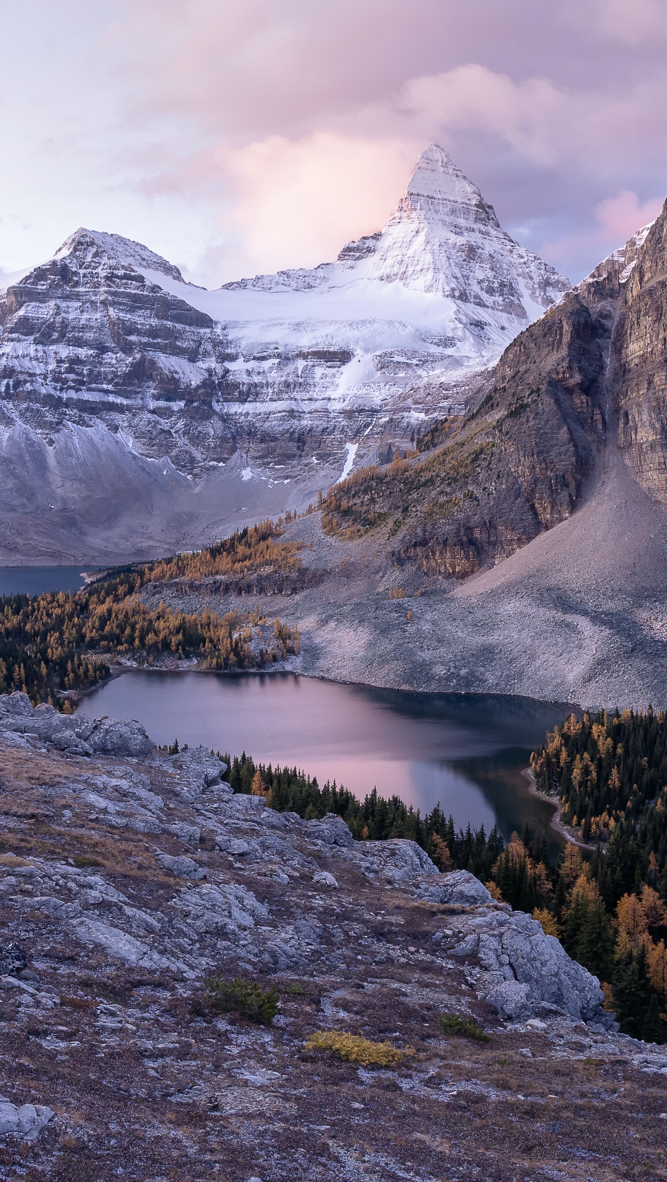 Fondos de pantalla Monte Assiniboine en Canada Vertical