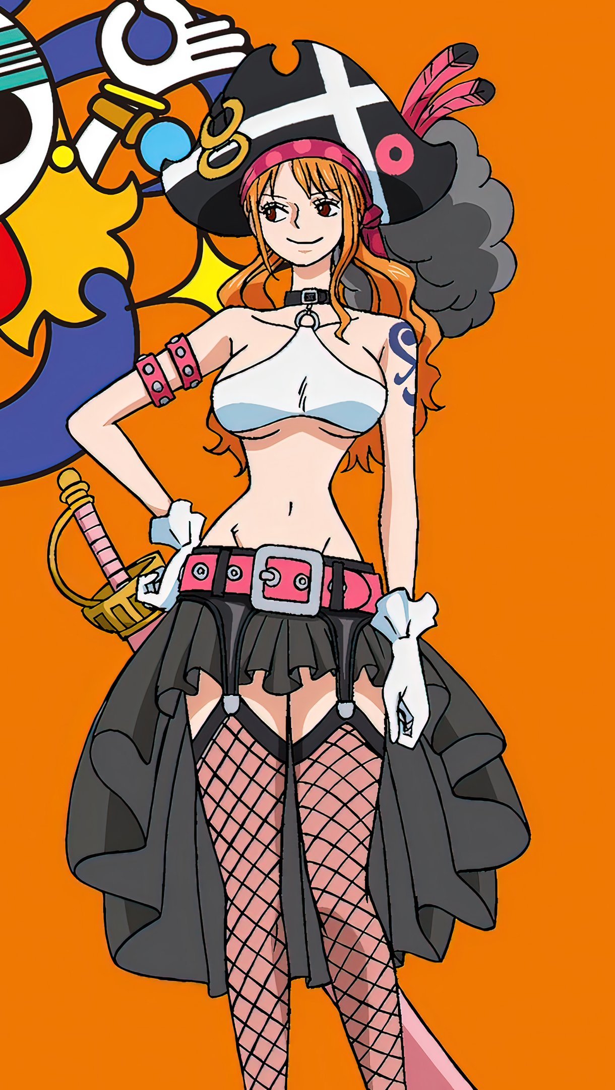 Anime Wallpaper Nami One Piece Red Vertical