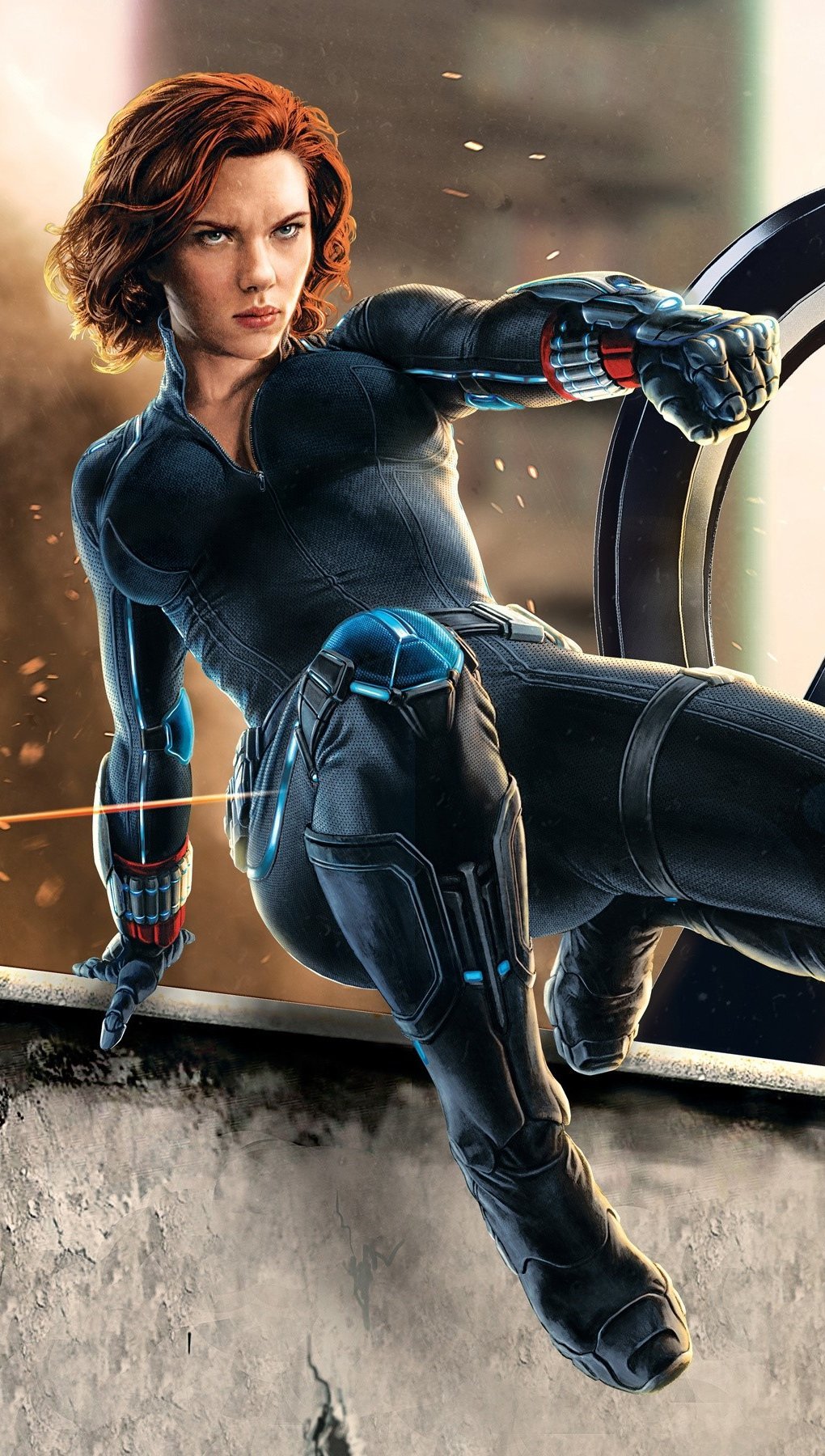 Wallpaper Natasha Romanoff in Avengers Vertical