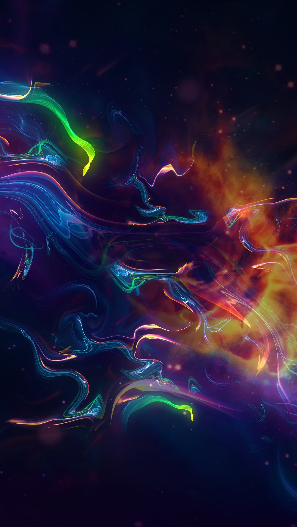 Wallpaper Nebula space colors Vertical
