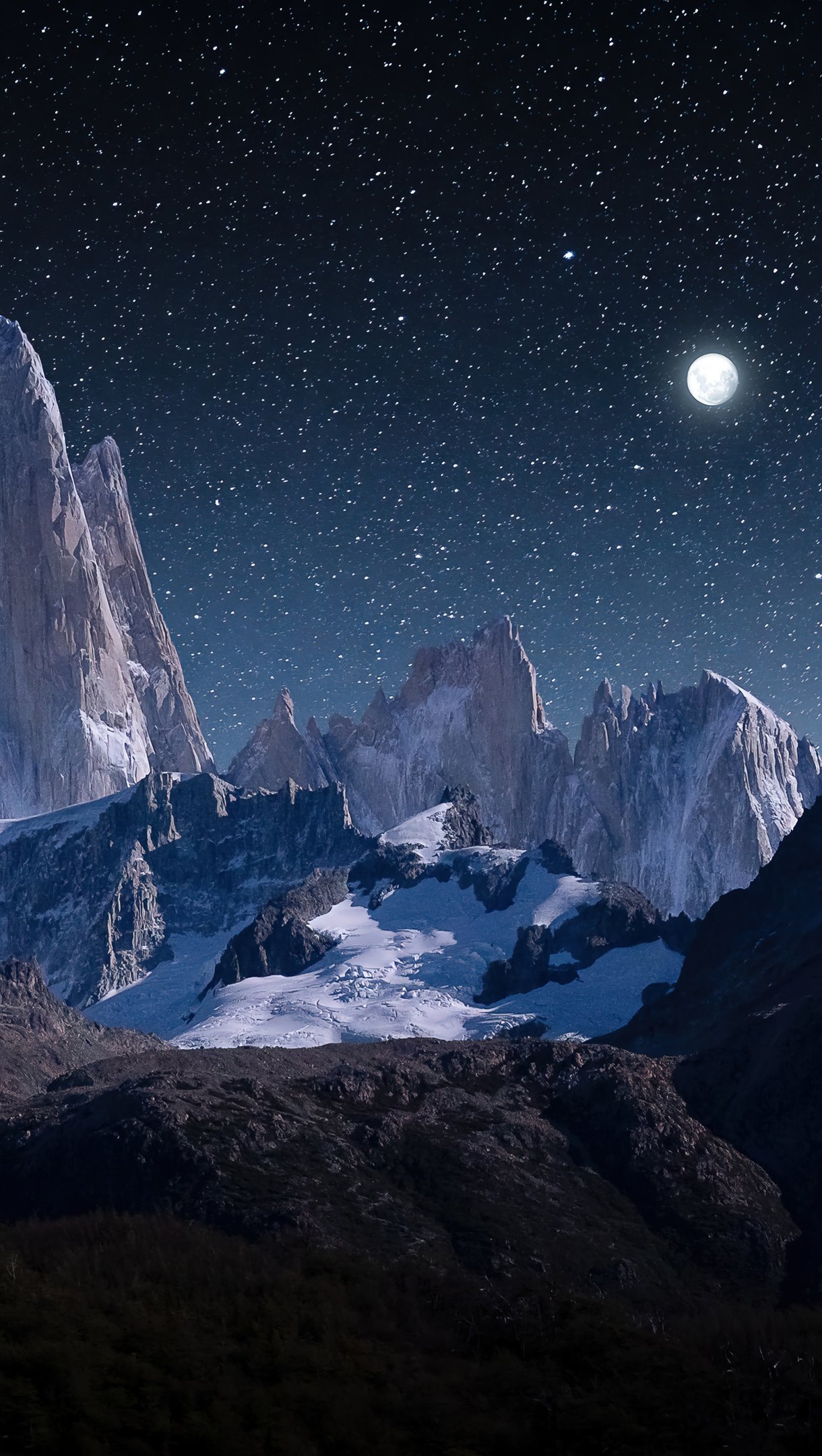 Night in the mountains Wallpaper 4k Ultra HD ID:11076
