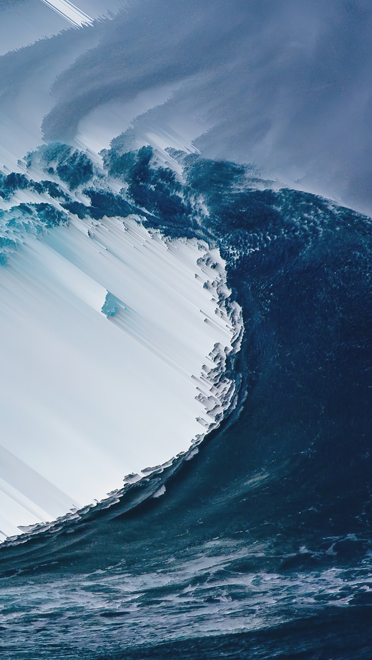 Fondos de pantalla Ola en el oceano Arte Digital Vertical