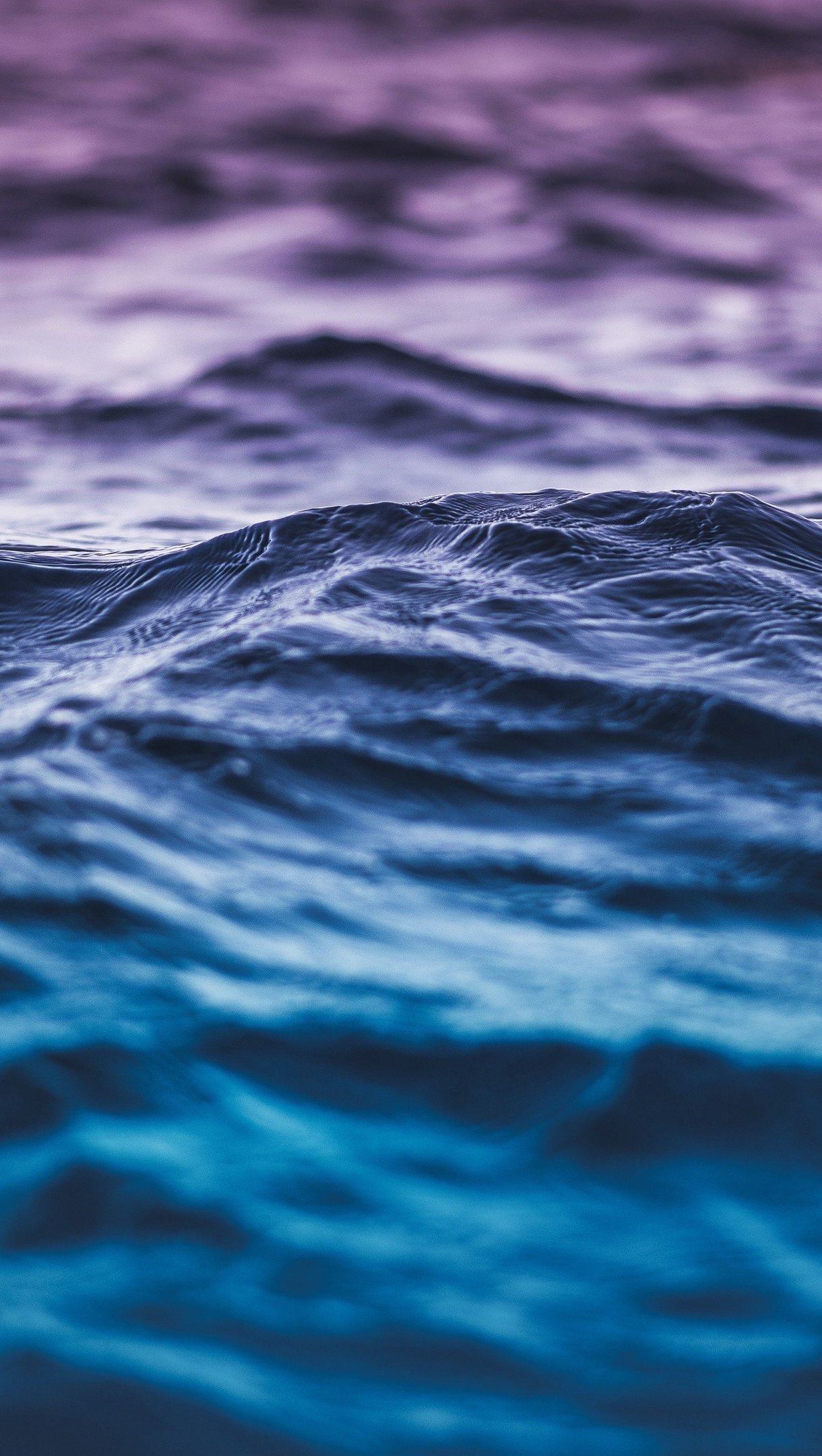 Wallpaper Blue and purple gradient waves Vertical