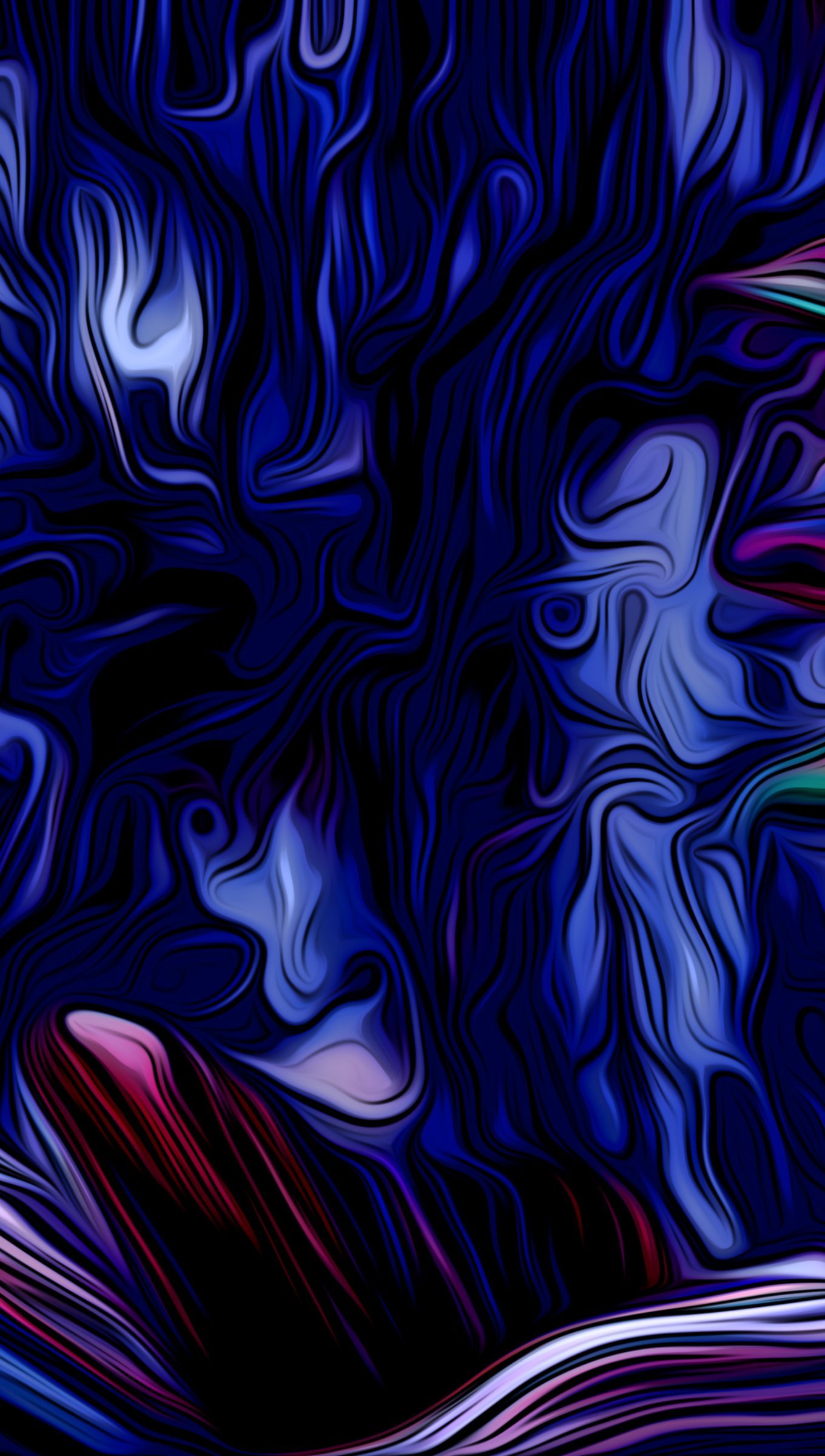 Wallpaper Abstract Waves of colors Vertical