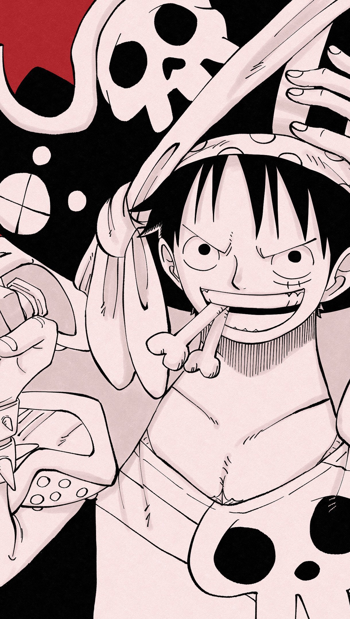 Fondos de pantalla One Piece Red Luffy Zoro Sanji Vertical
