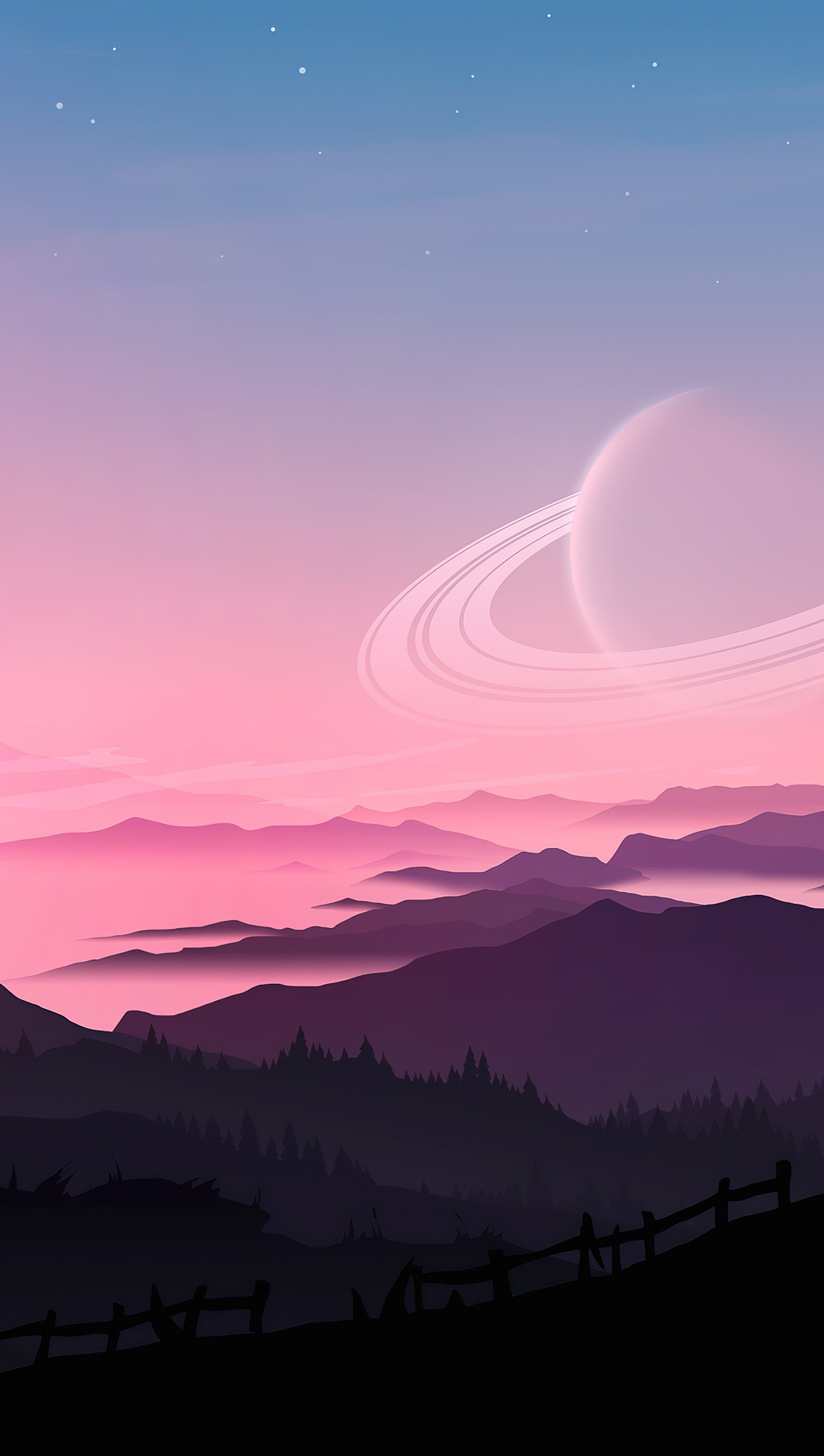 Wallpaper Digital Sunset landscape Vertical
