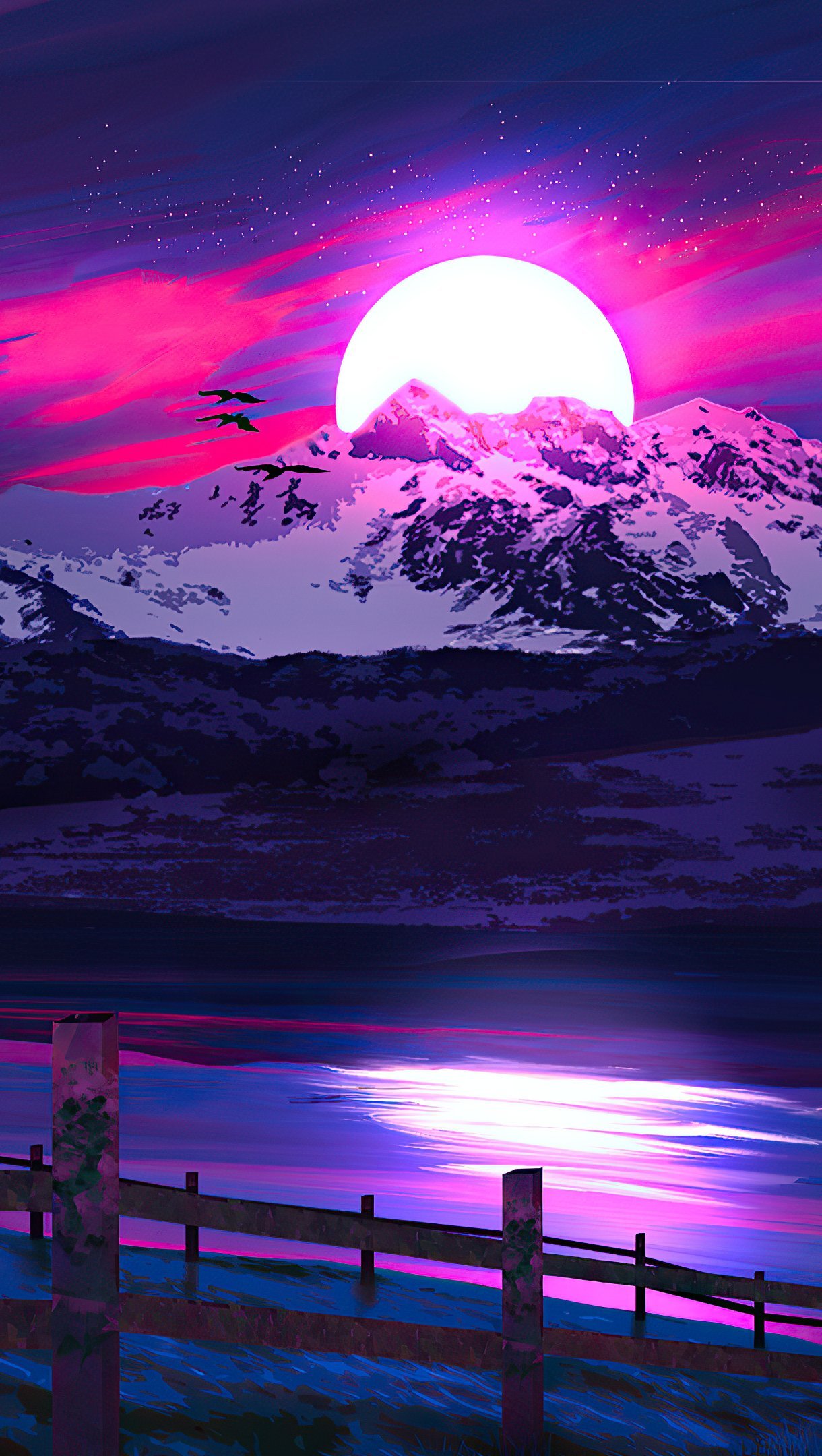 Digital Landscape at sunset Wallpaper 4k Ultra HD ID:5846