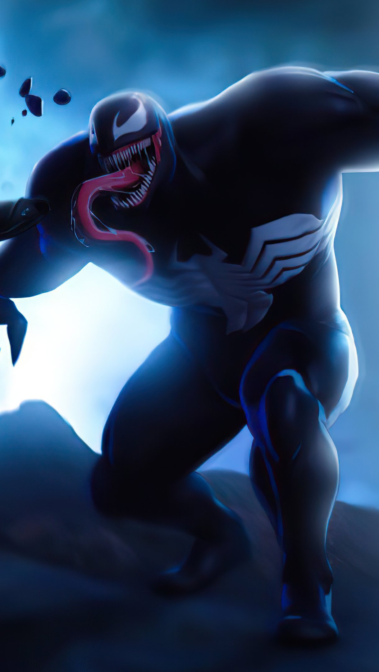 Wallpaper Black Panther vs Venom Vertical