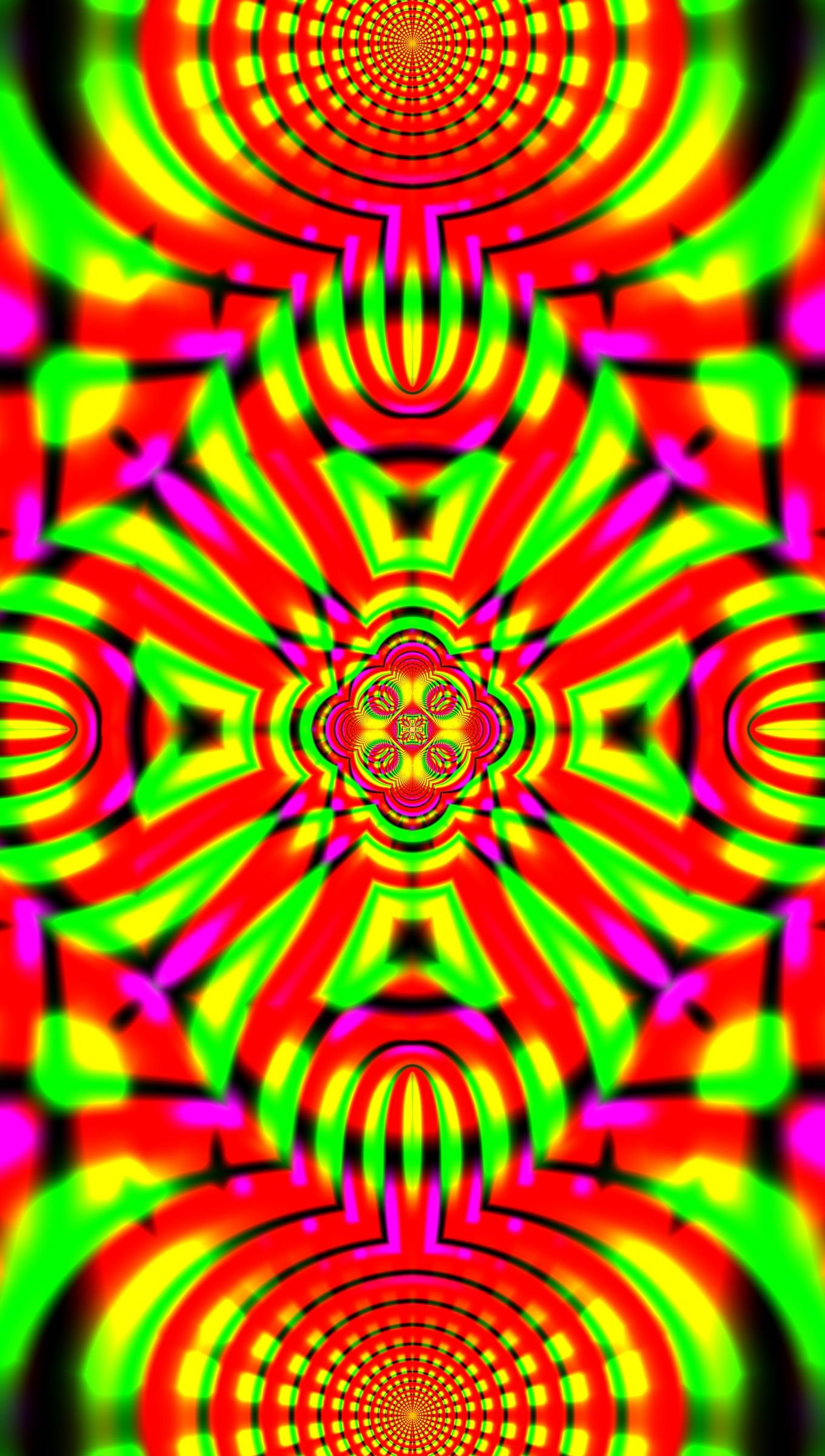 Wallpaper Kaleidoscope pattern Vertical