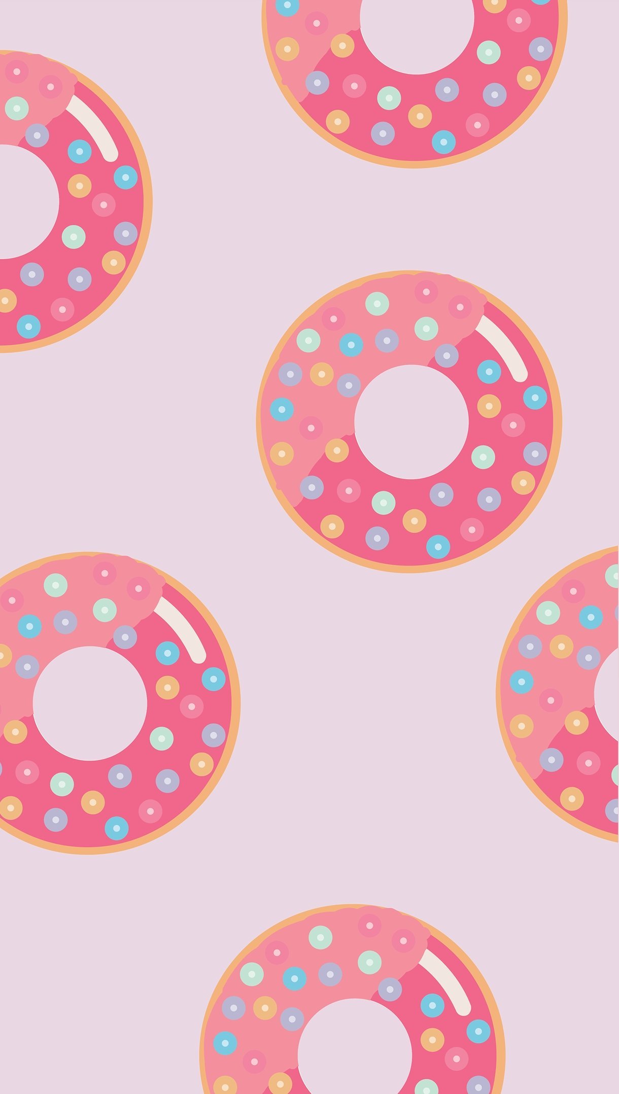 Wallpaper Donuts pattern Vertical