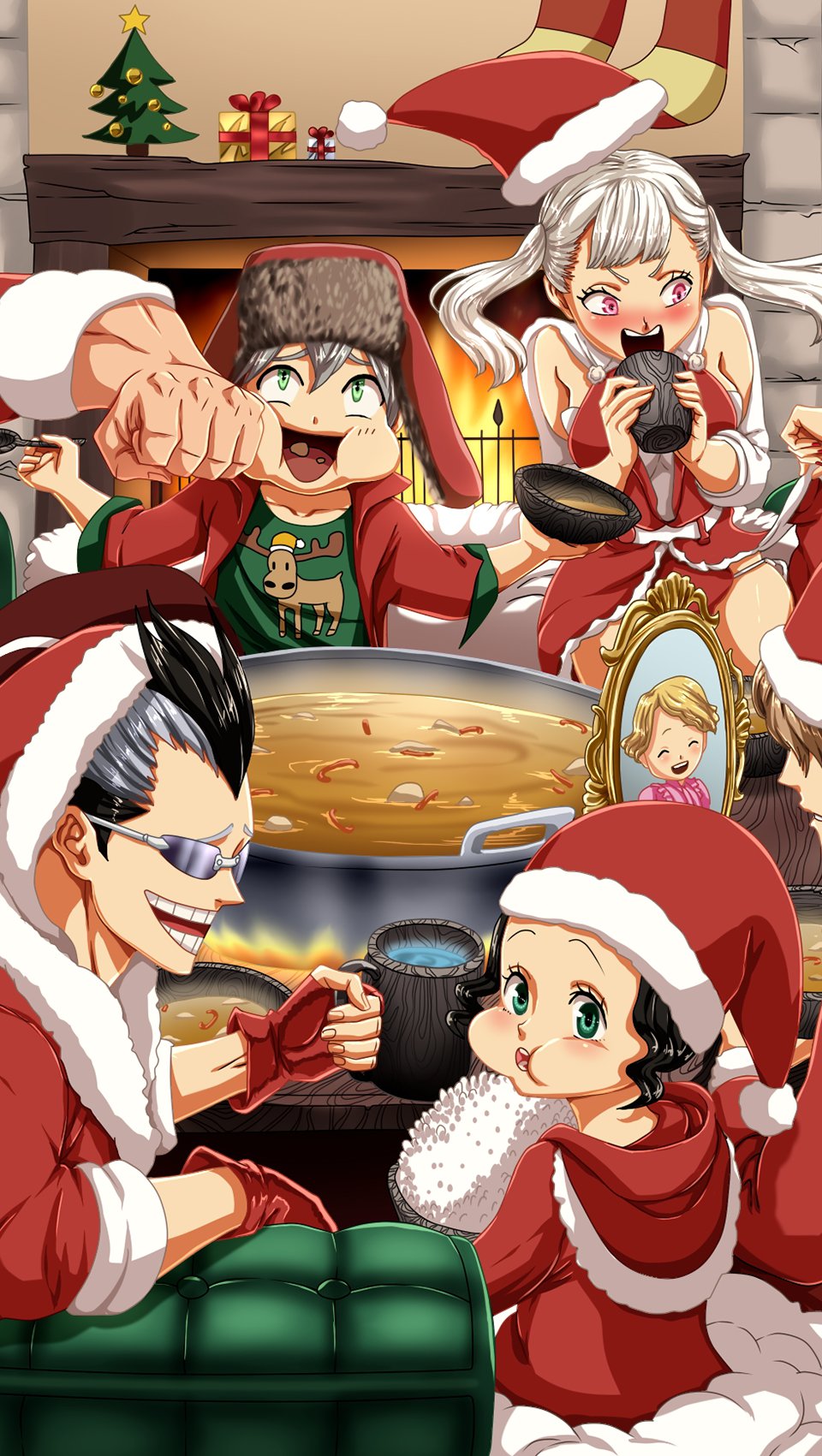 Anime Wallpaper Characters from Black Clover Christmas Vertical