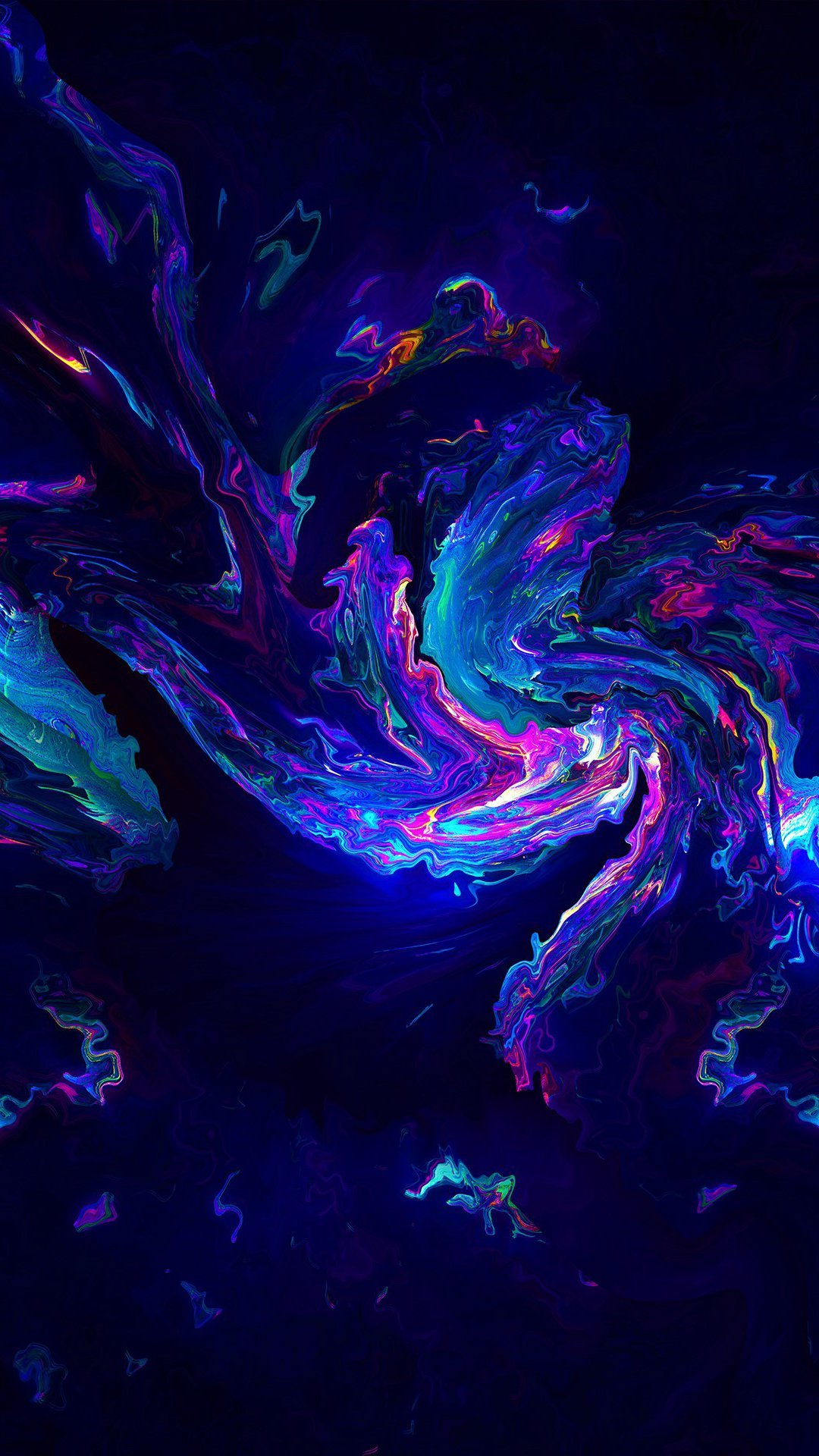 Wallpaper Abstract neon painting Vertical