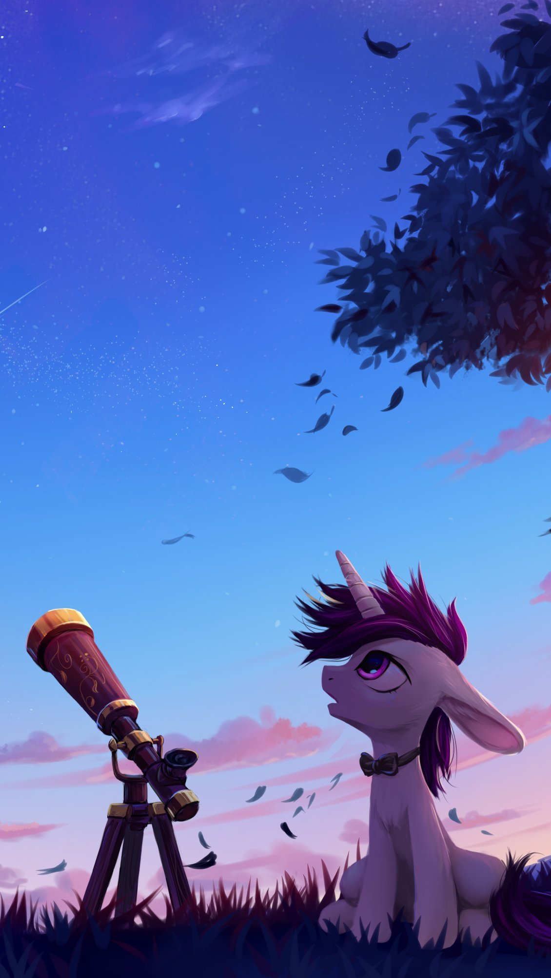 Wallpaper Pony looking at the sky Vertical