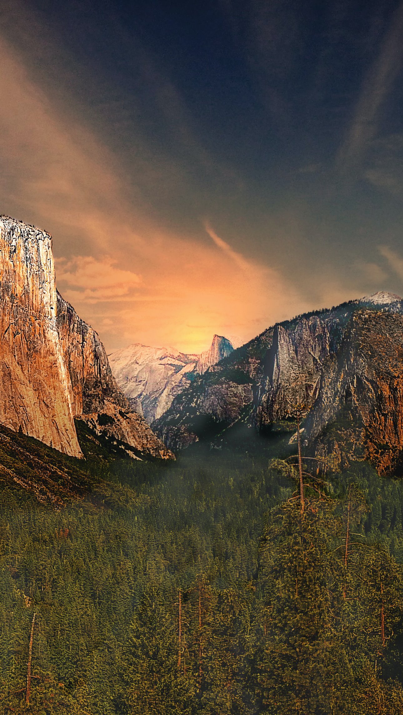 Fondos de pantalla Precioso valle Yosemite Vertical