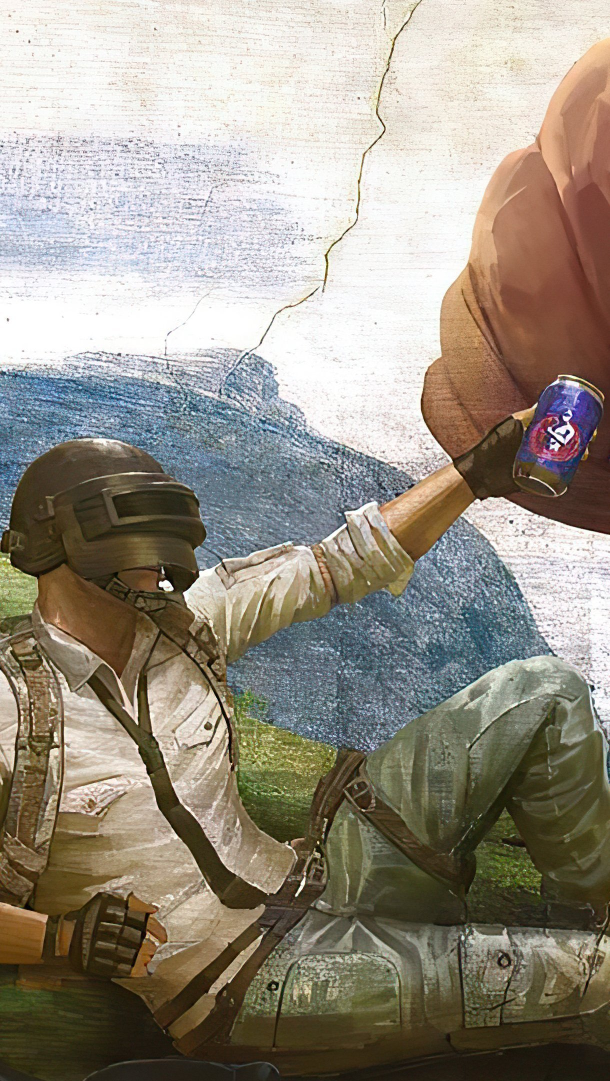 Wallpaper PUBG with drink Vertical