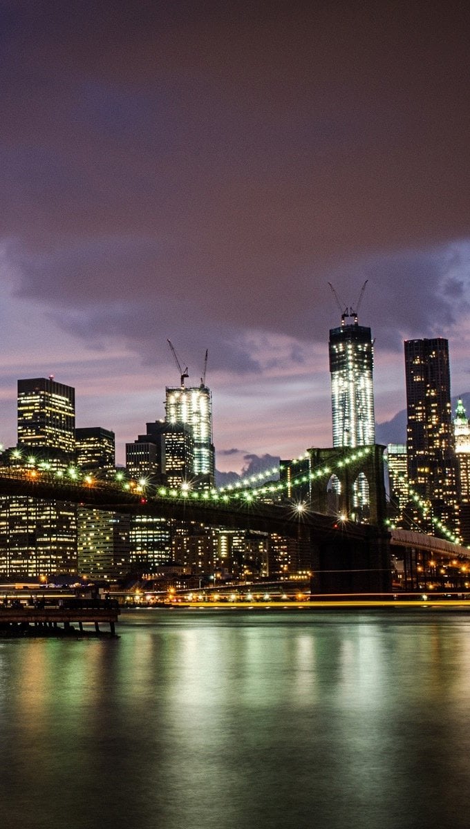 Fondos de pantalla Puente de Brooklyn a Manhattan Vertical