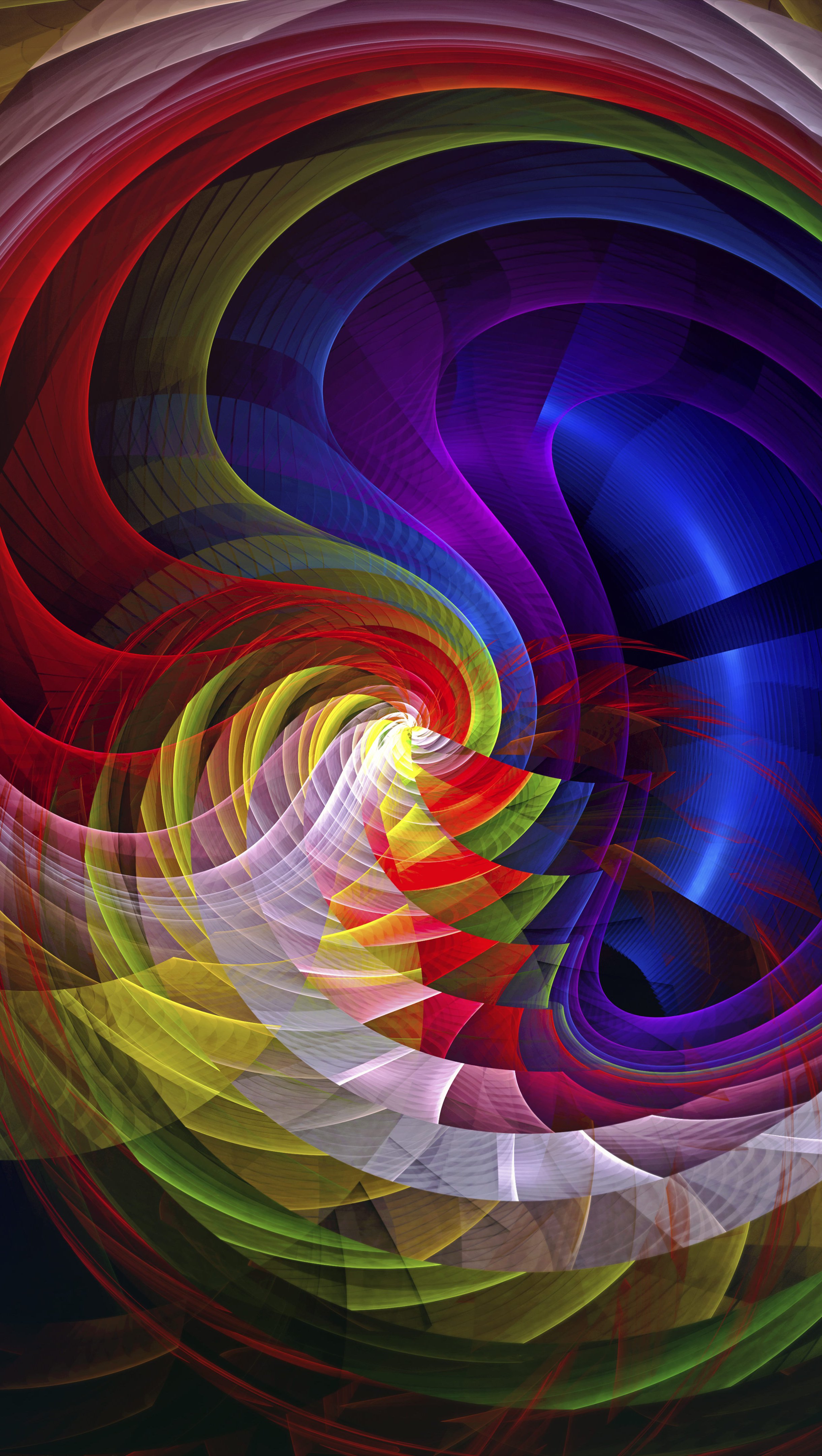 Wallpaper Colorful swirl Digital Art Vertical