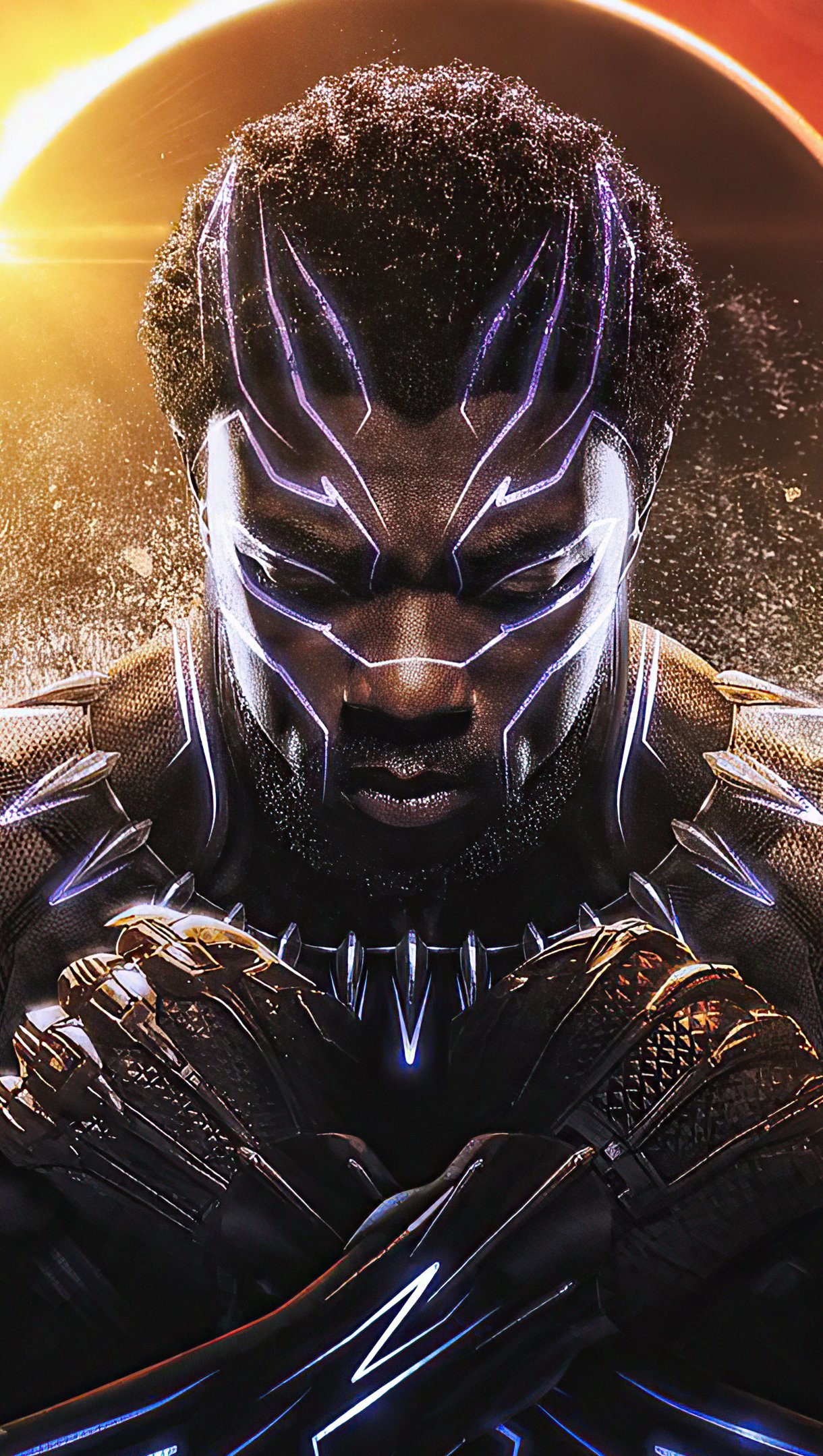 Wallpaper Black Panther Wakanda King Vertical