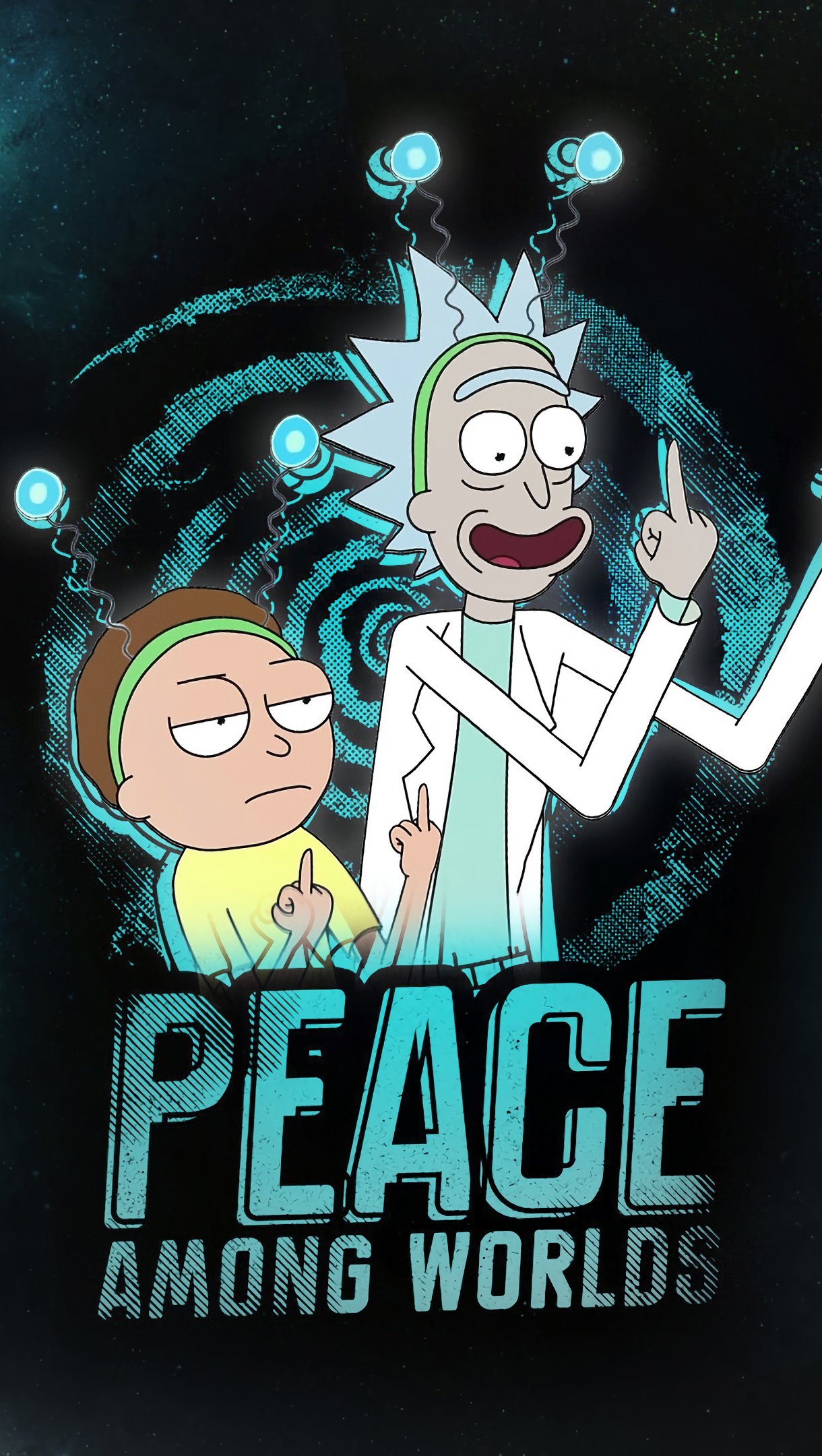 Wallpaper Rick and Morty Peace Among Worlds Vertical