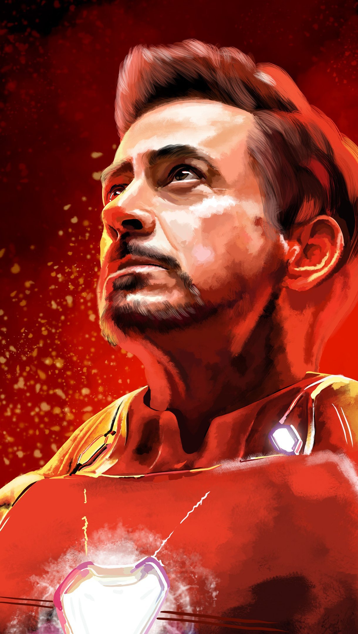 Wallpaper Robert Downey Jr as Iron Man Fanart Vertical