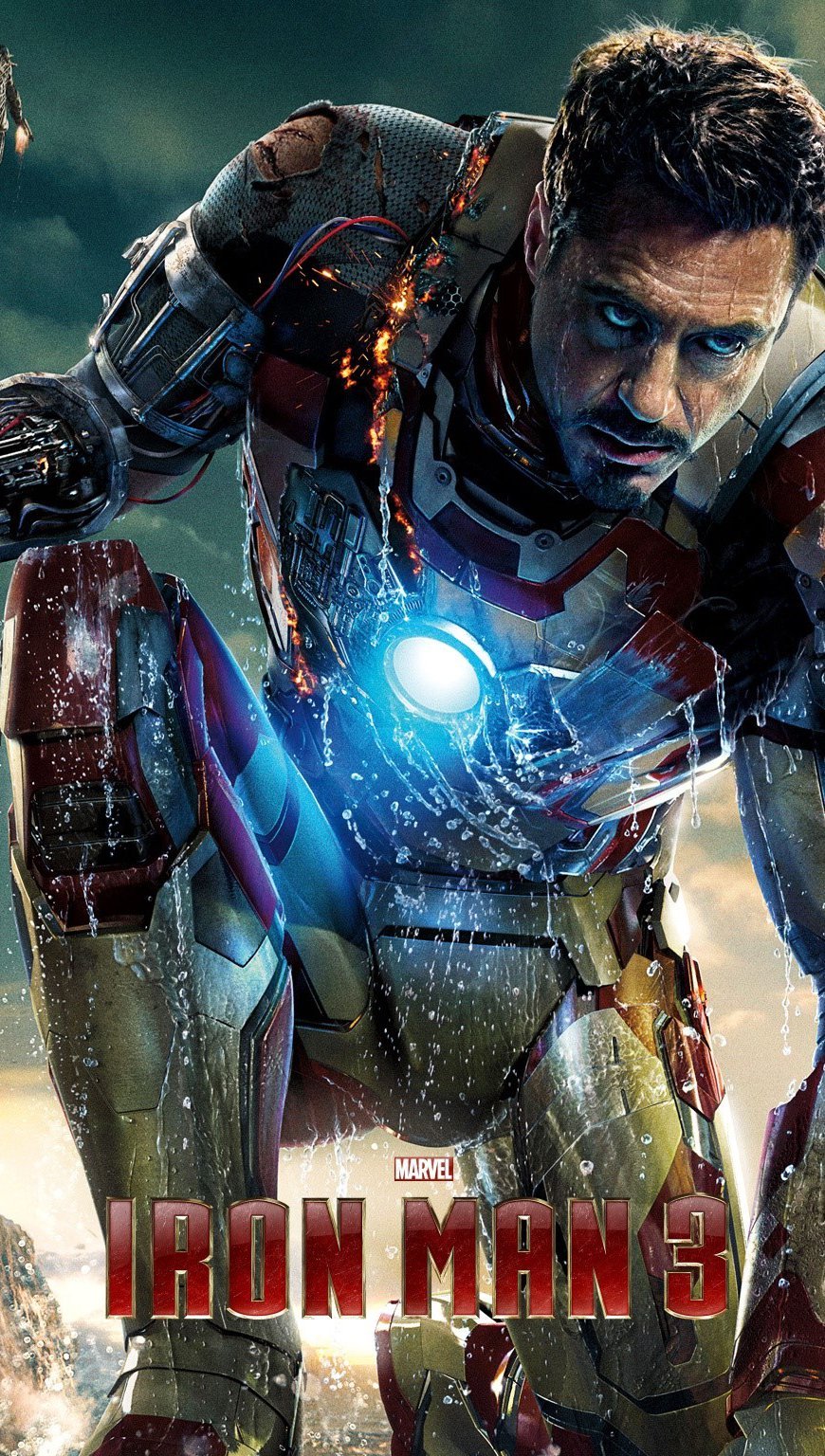 Wallpaper Robert Downey Jr in Iron Man 3 Vertical