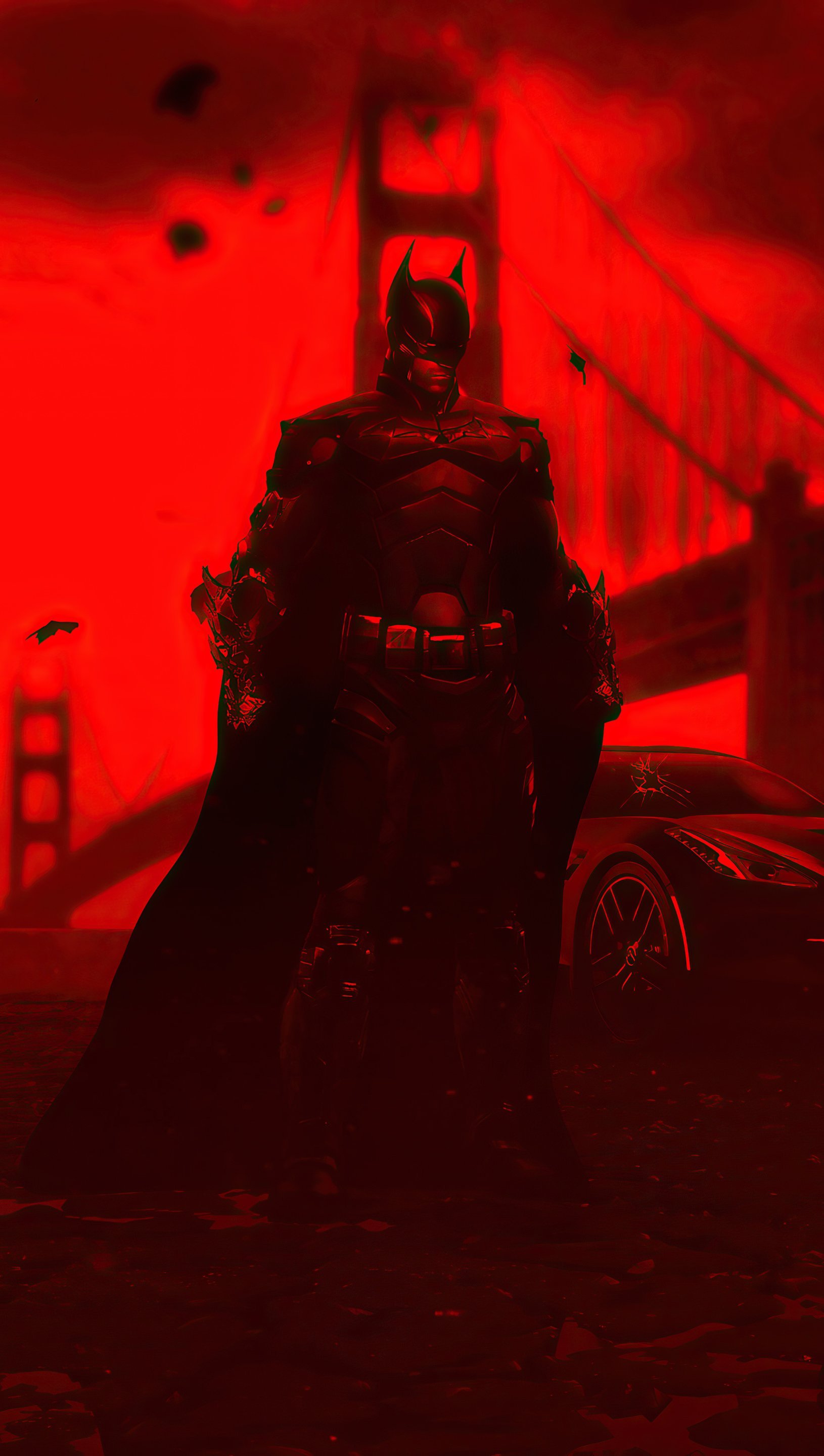 Fondos de pantalla Rojo es el nuevo color de Batman Vertical