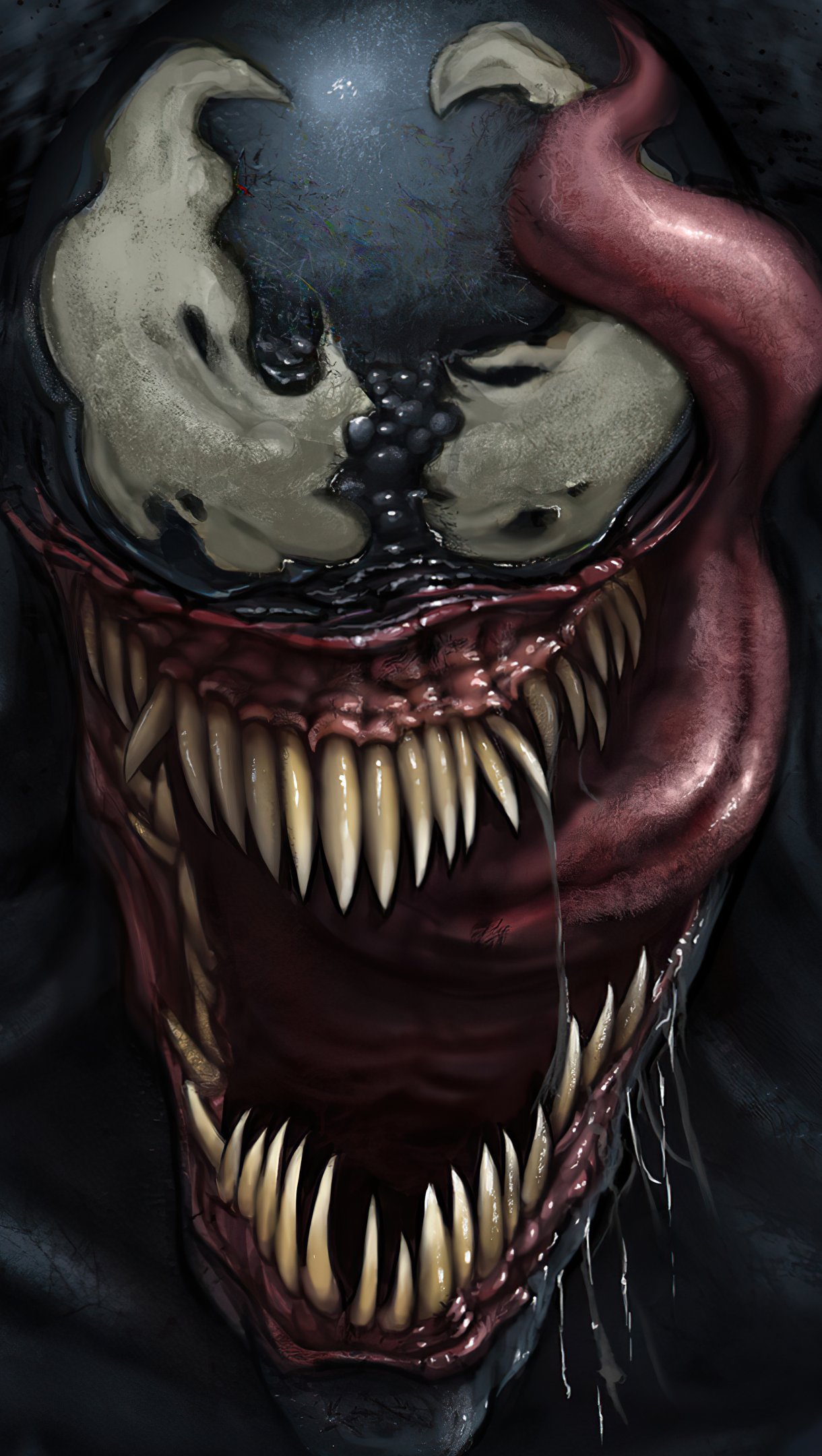 Wallpaper Venom's Face Vertical