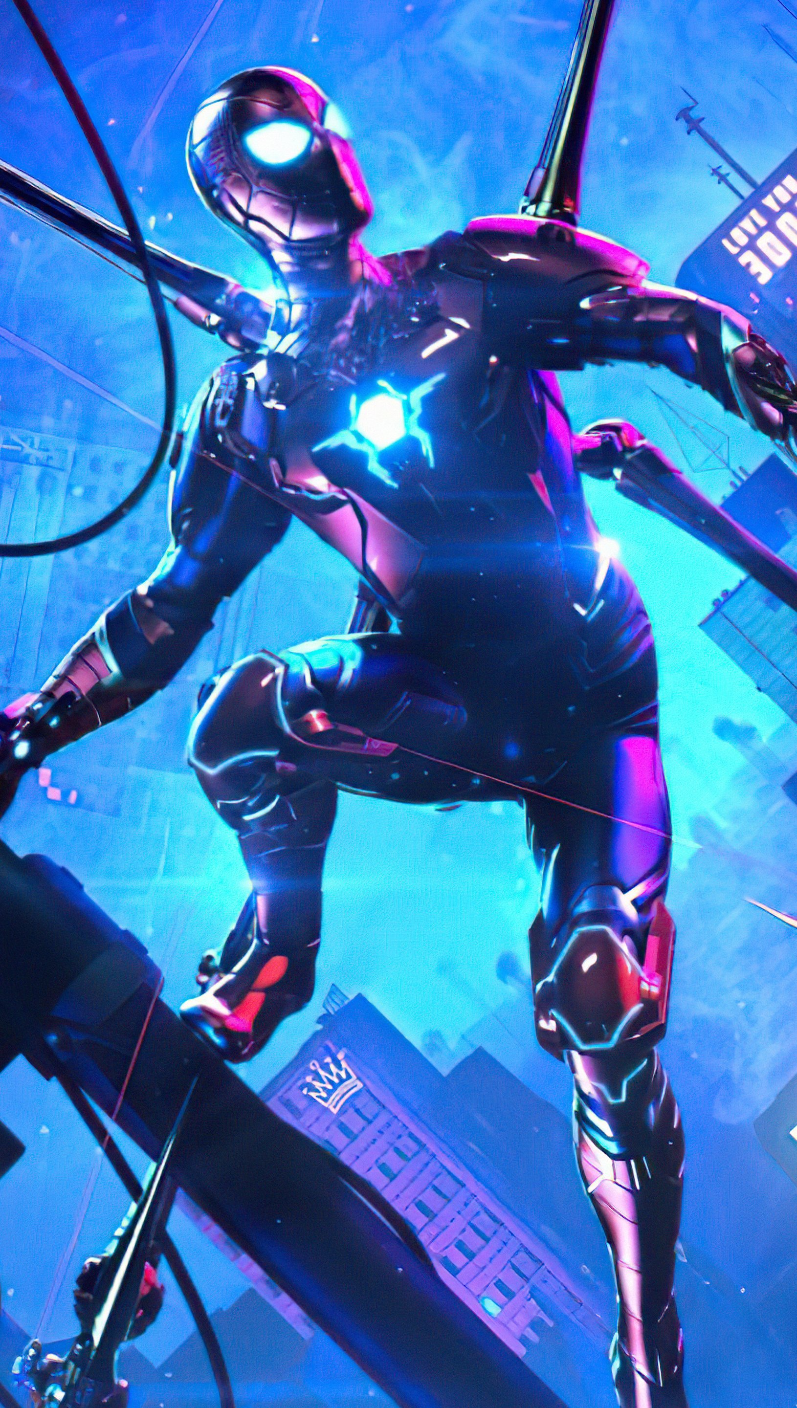 Wallpaper Spider Man Cyberpunk Vertical