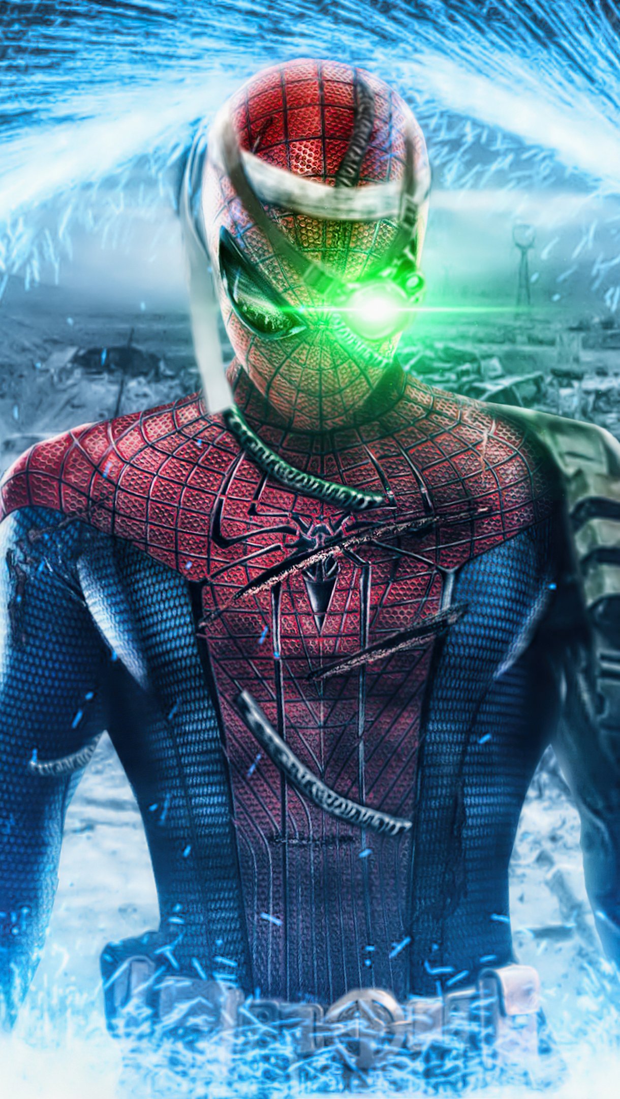 Wallpaper Spider Man Cyborg Vertical