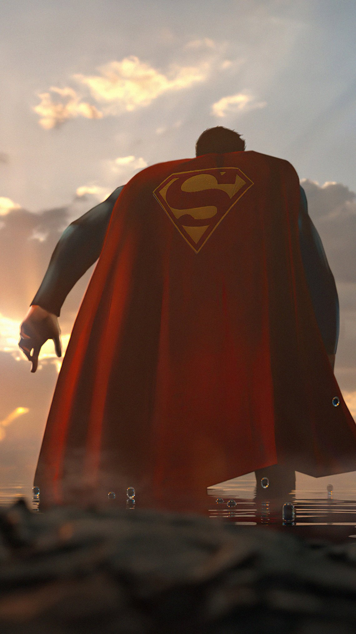 Fondos de pantalla Superman de espaldas Vertical