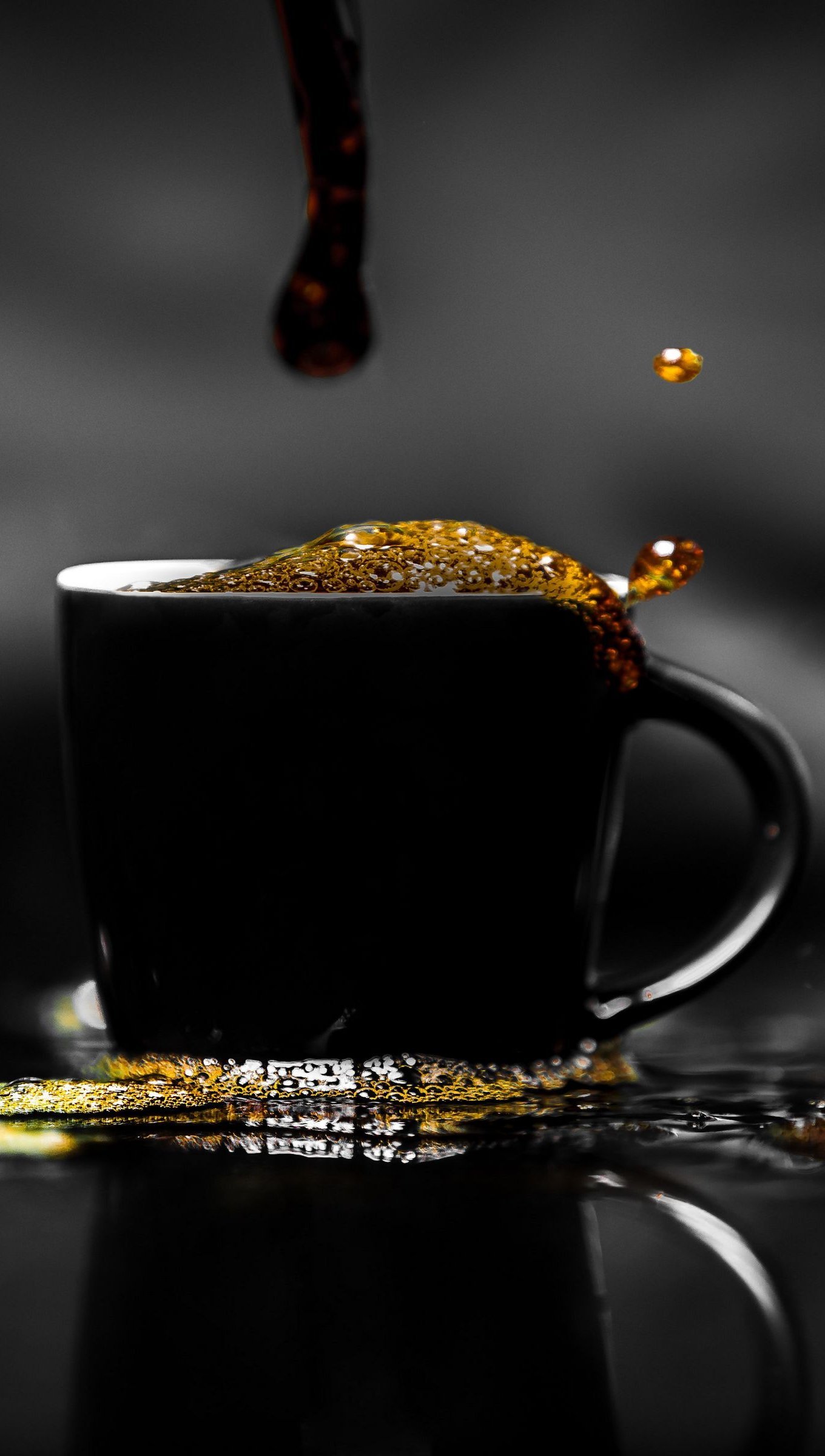 Wallpaper Cup of black coffee Vertical