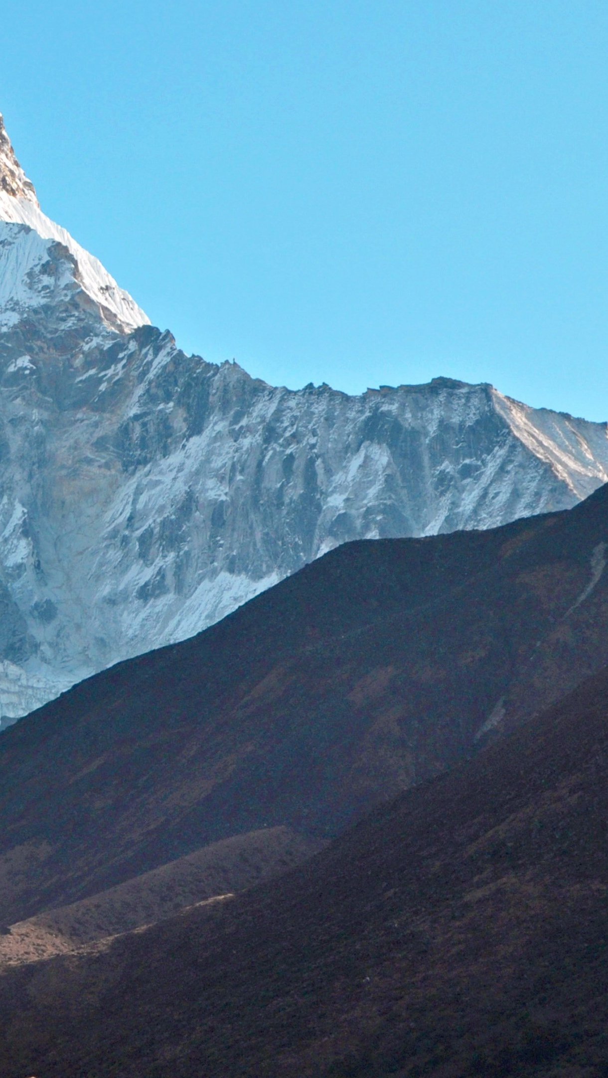 Fondos de pantalla Templo Ama Dablam en el Himalayas Vertical
