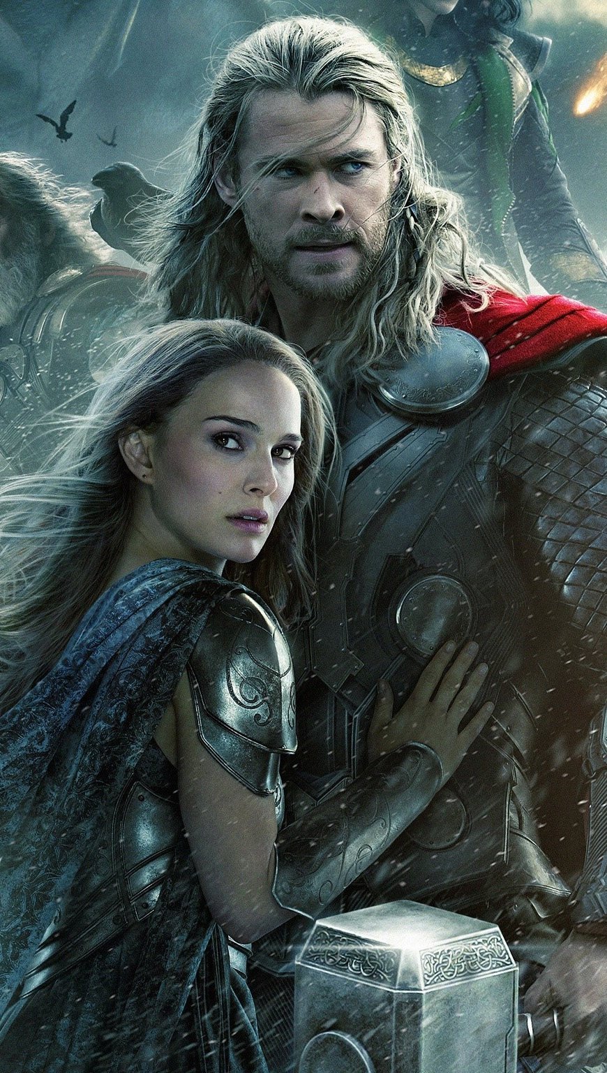 Fondos de pantalla Thor y Jane en El mundo oscuro Vertical