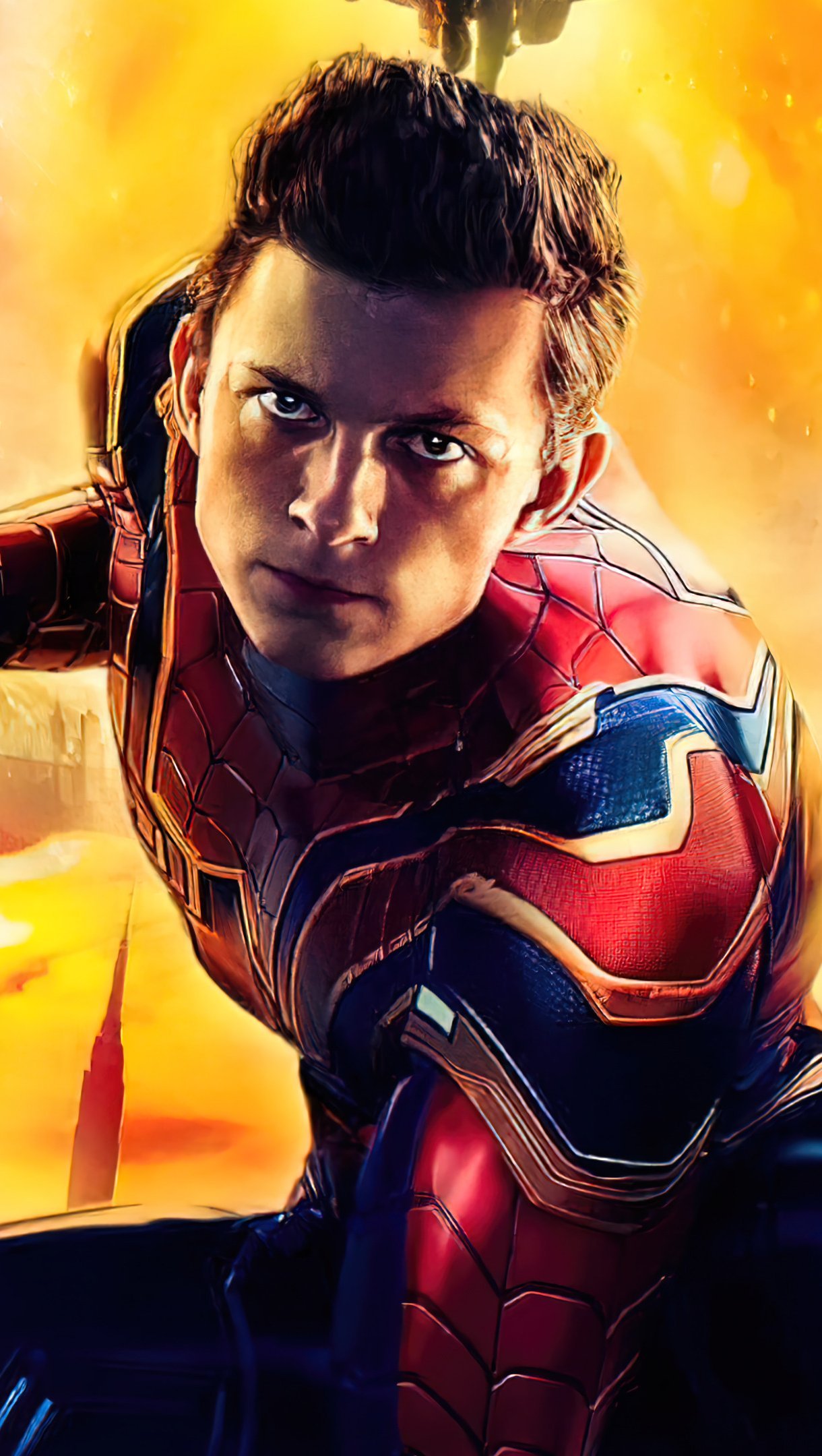 Wallpaper Tom Holland as Spider Man in No way home Vertical