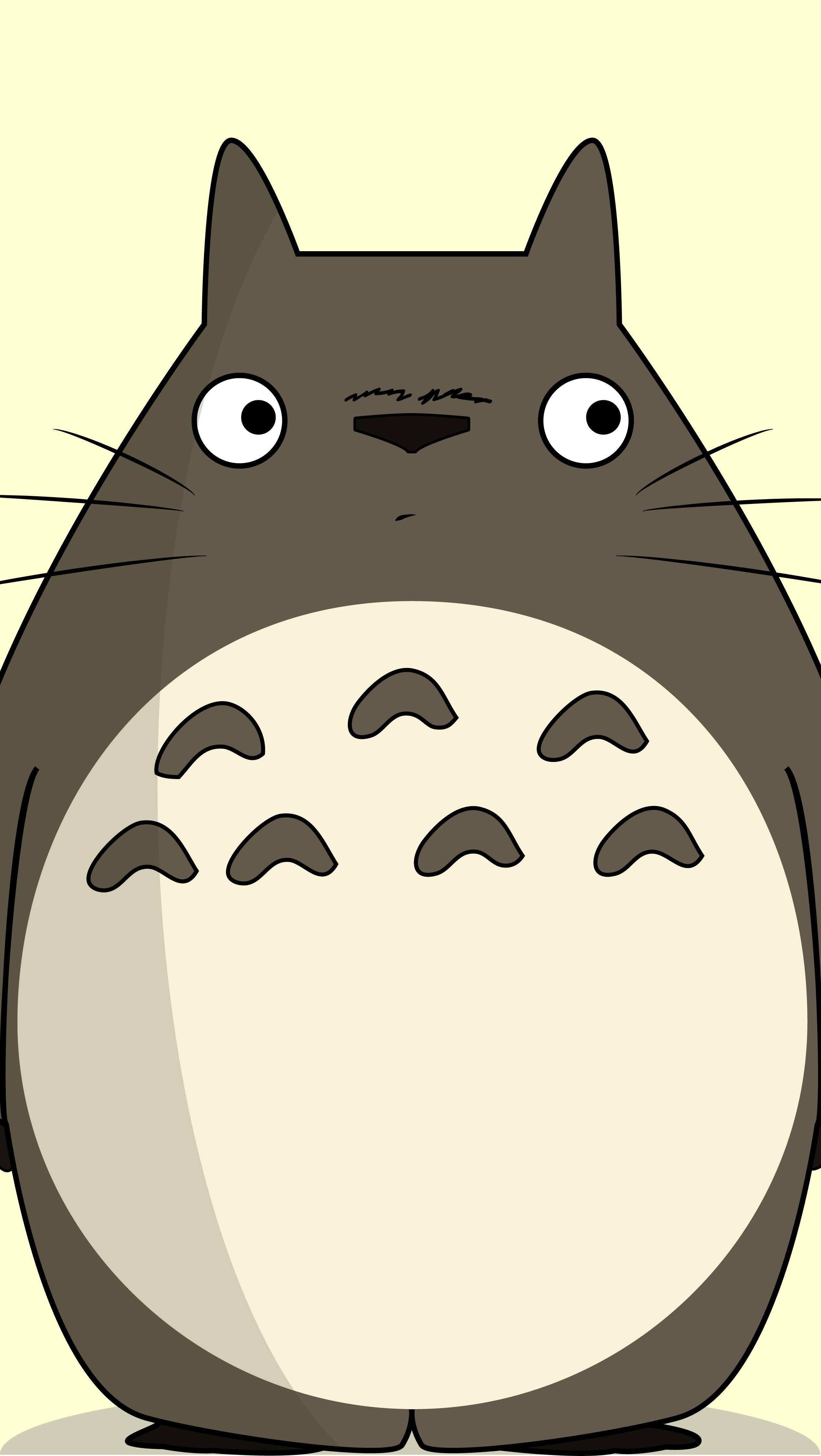 Anime Wallpaper Totoro y Kaonashi (No-Face) from Spirited Away Vertical