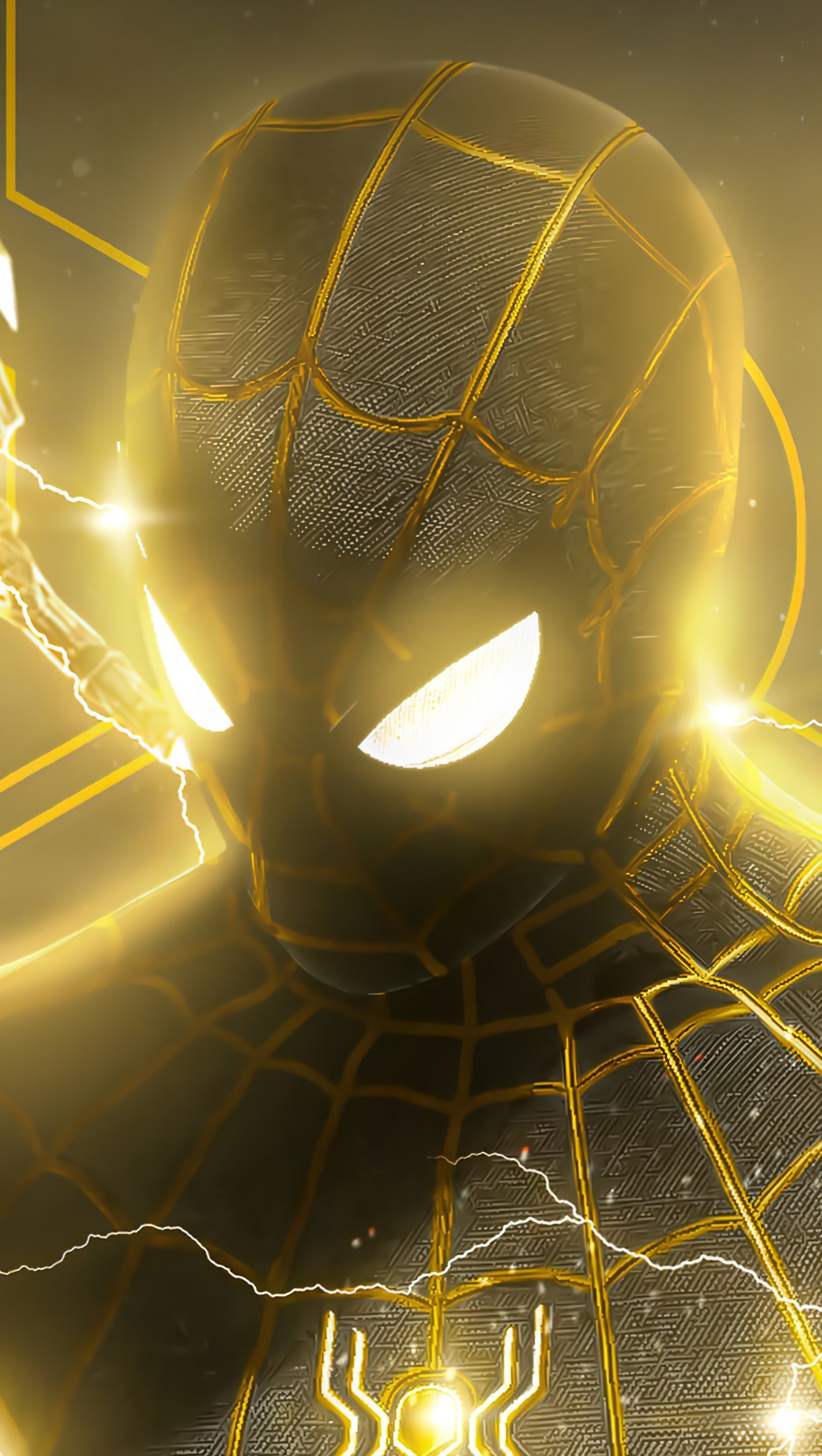 Wallpaper Black and gold suit in Spider Man No way home Vertical