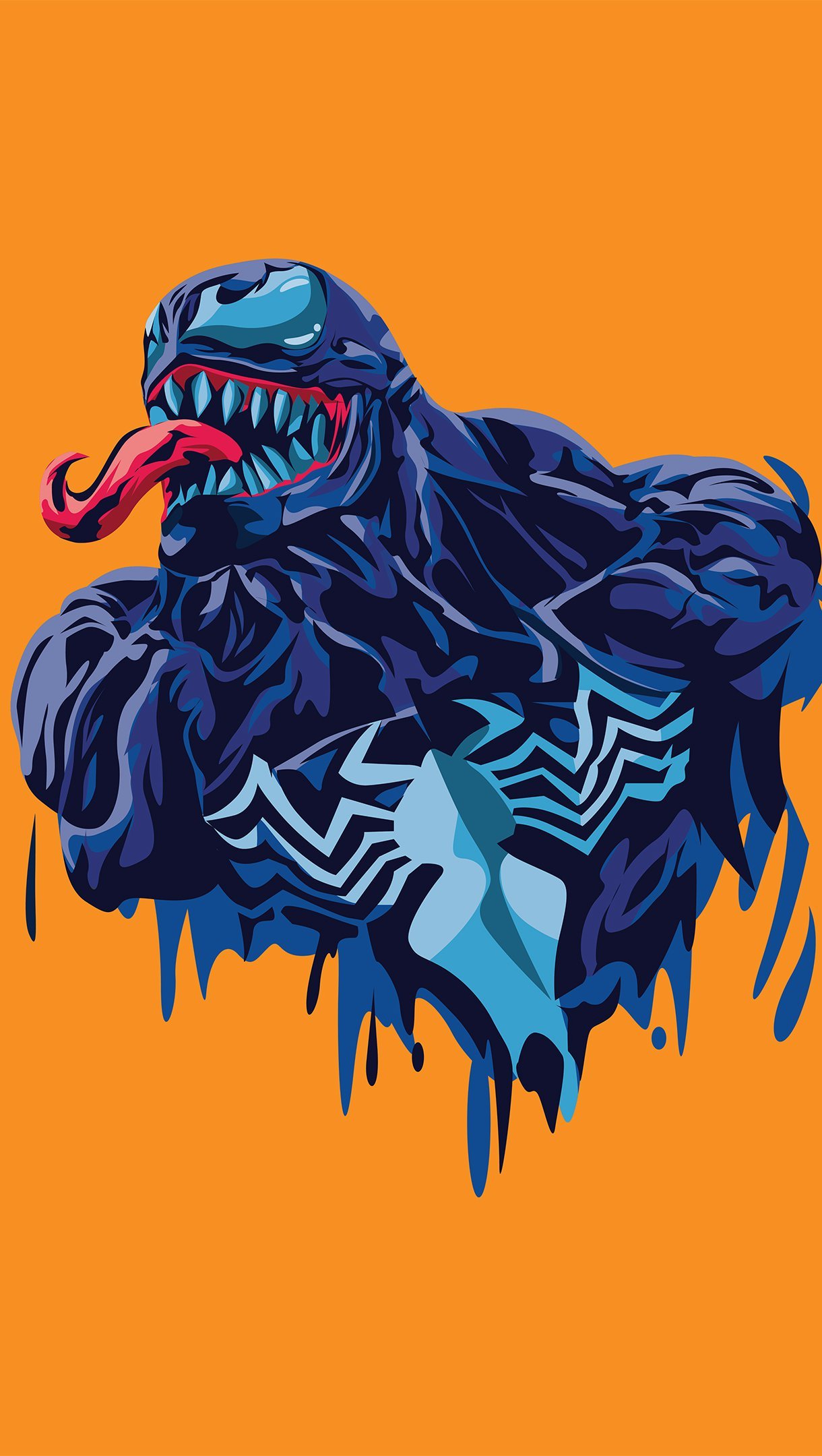 Wallpaper Venom Minimalist Illustration Vertical