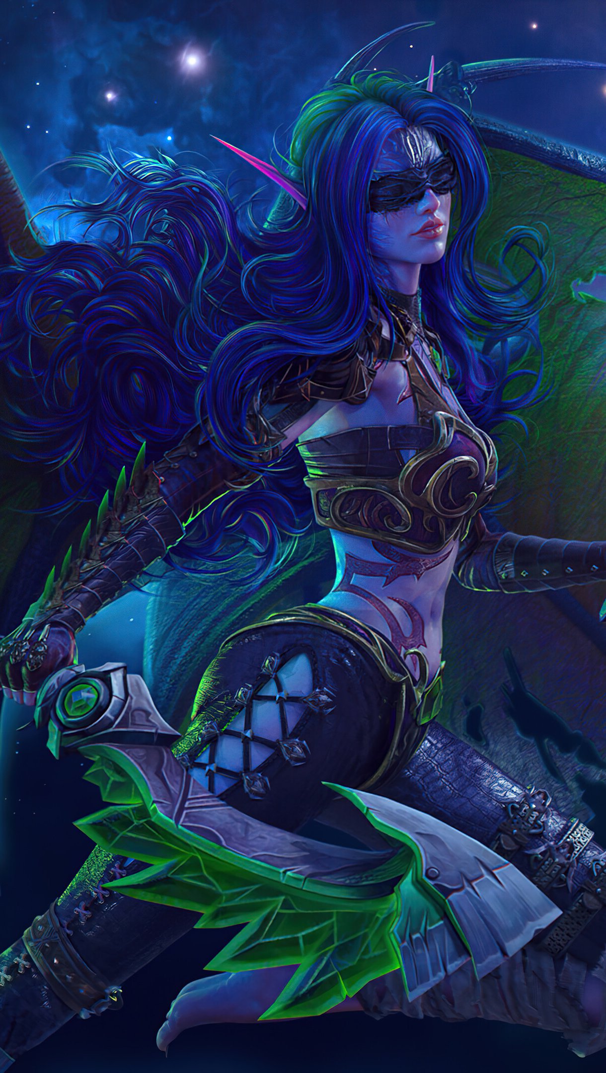 Wallpaper World of Warcraft Demon Hunter Vertical