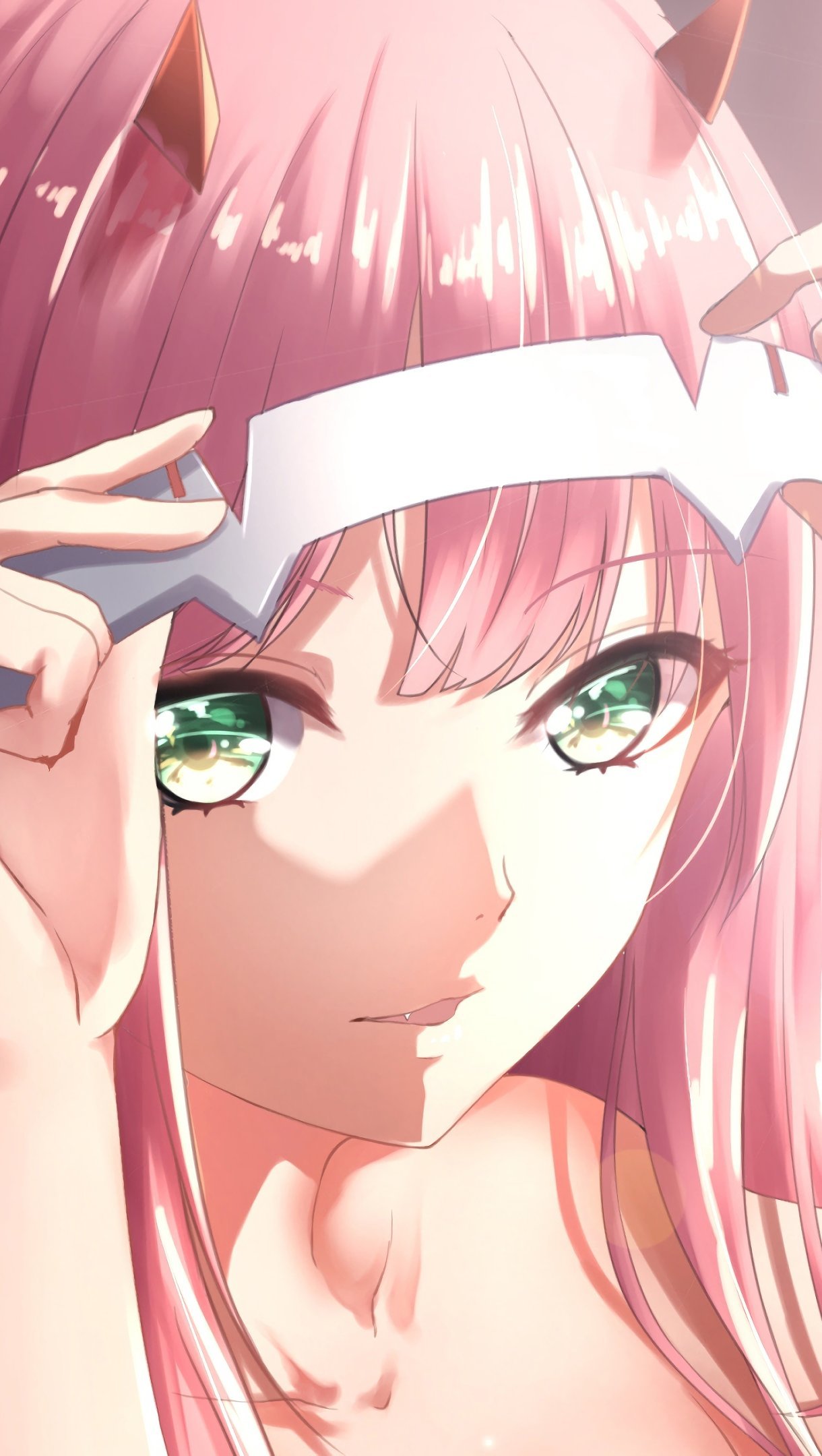 Anime Wallpaper Zero Two from Darling in the Franxx Vertical