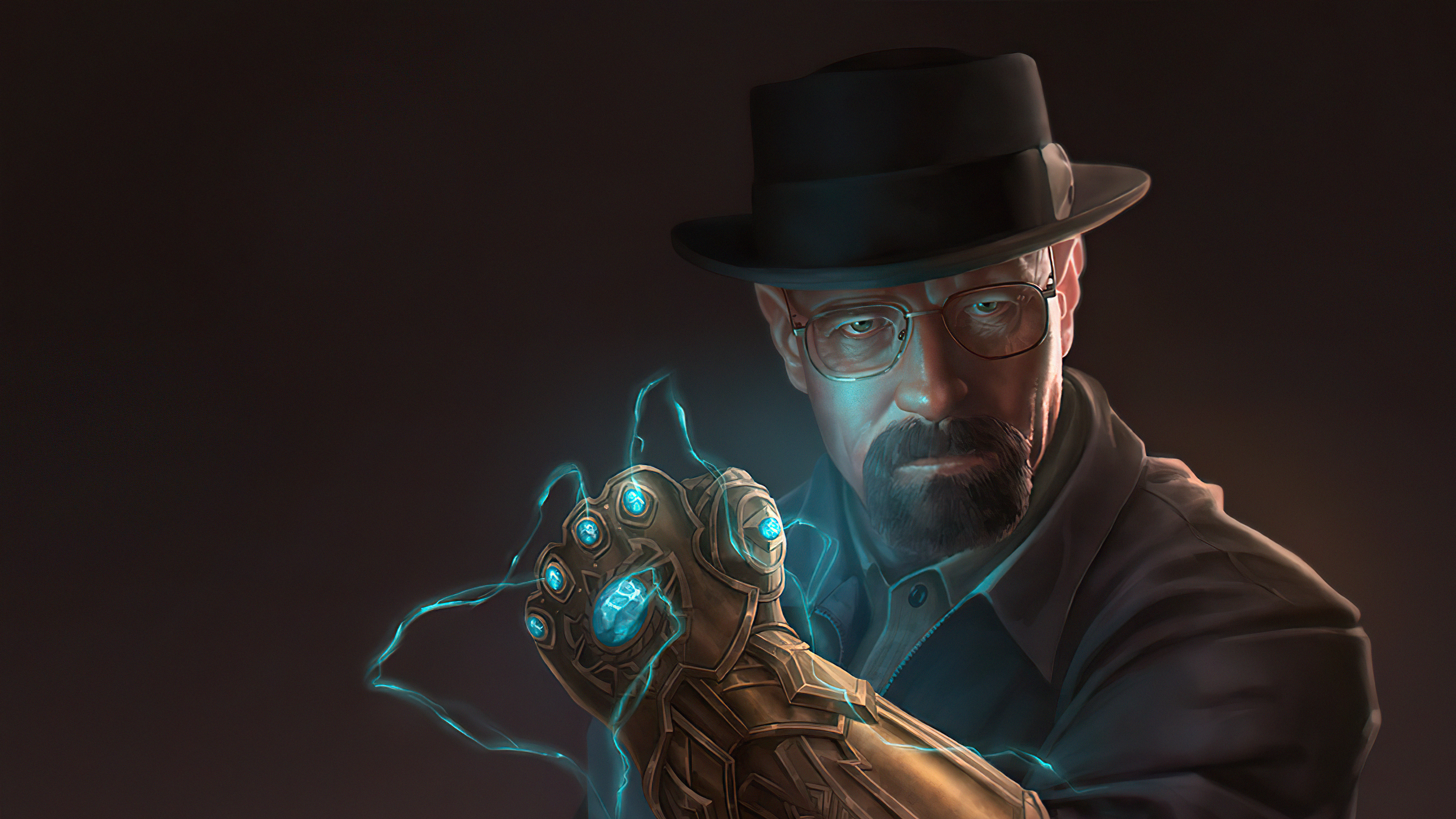 Wallpaper Walter white with infinity Guantlet