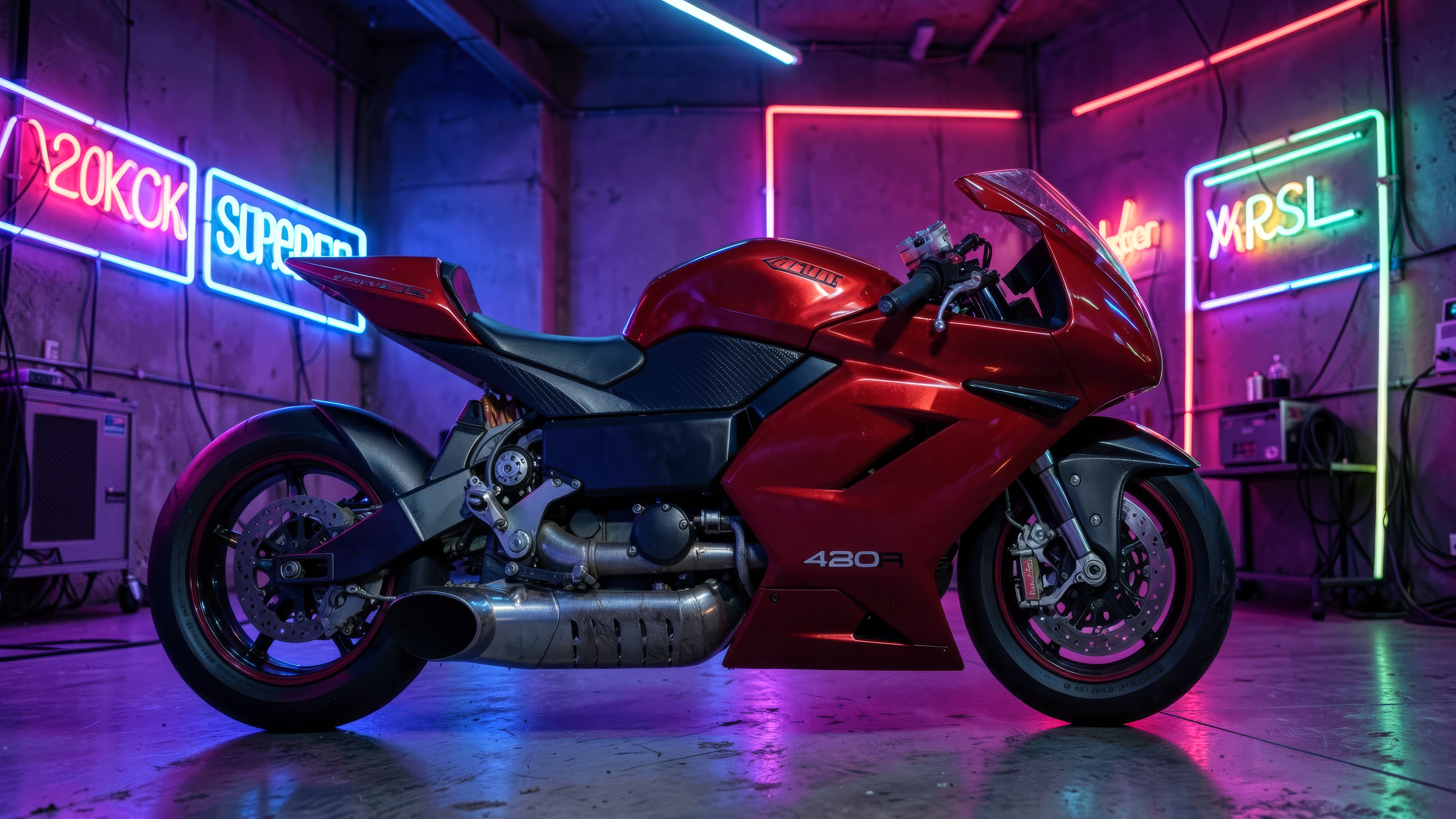 Fondos de pantalla Y2K Superbike motorcycle-inspired digital art