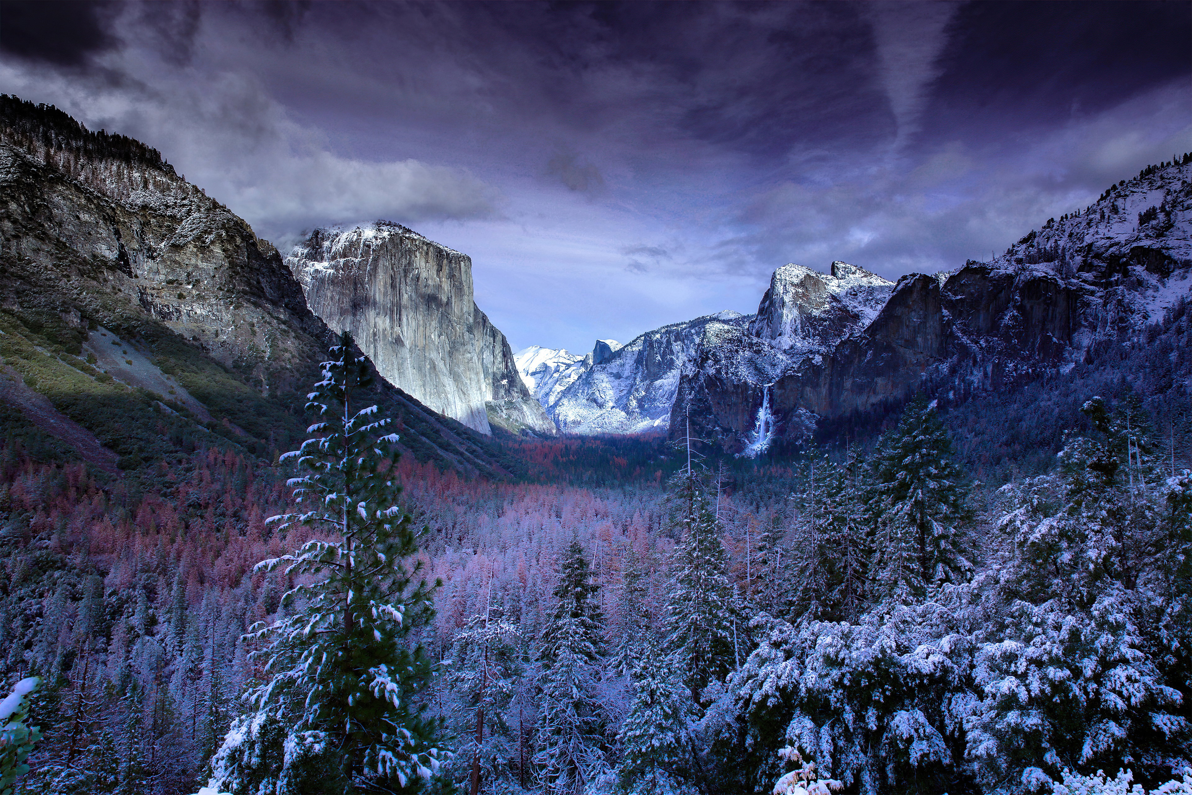 Wallpaper Yosemite during winter